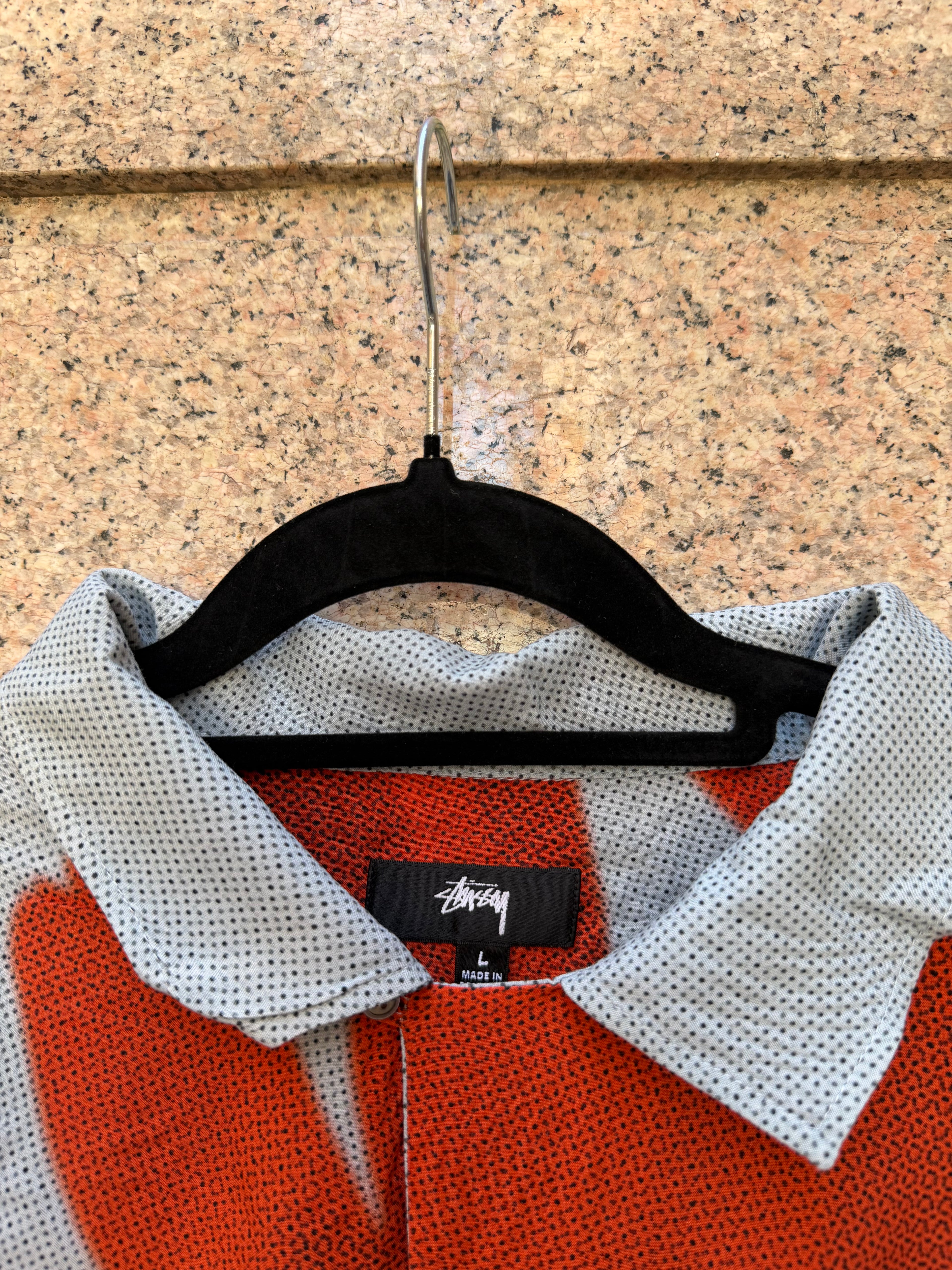 Stussy Halftone Flower Shirt - L (USED)