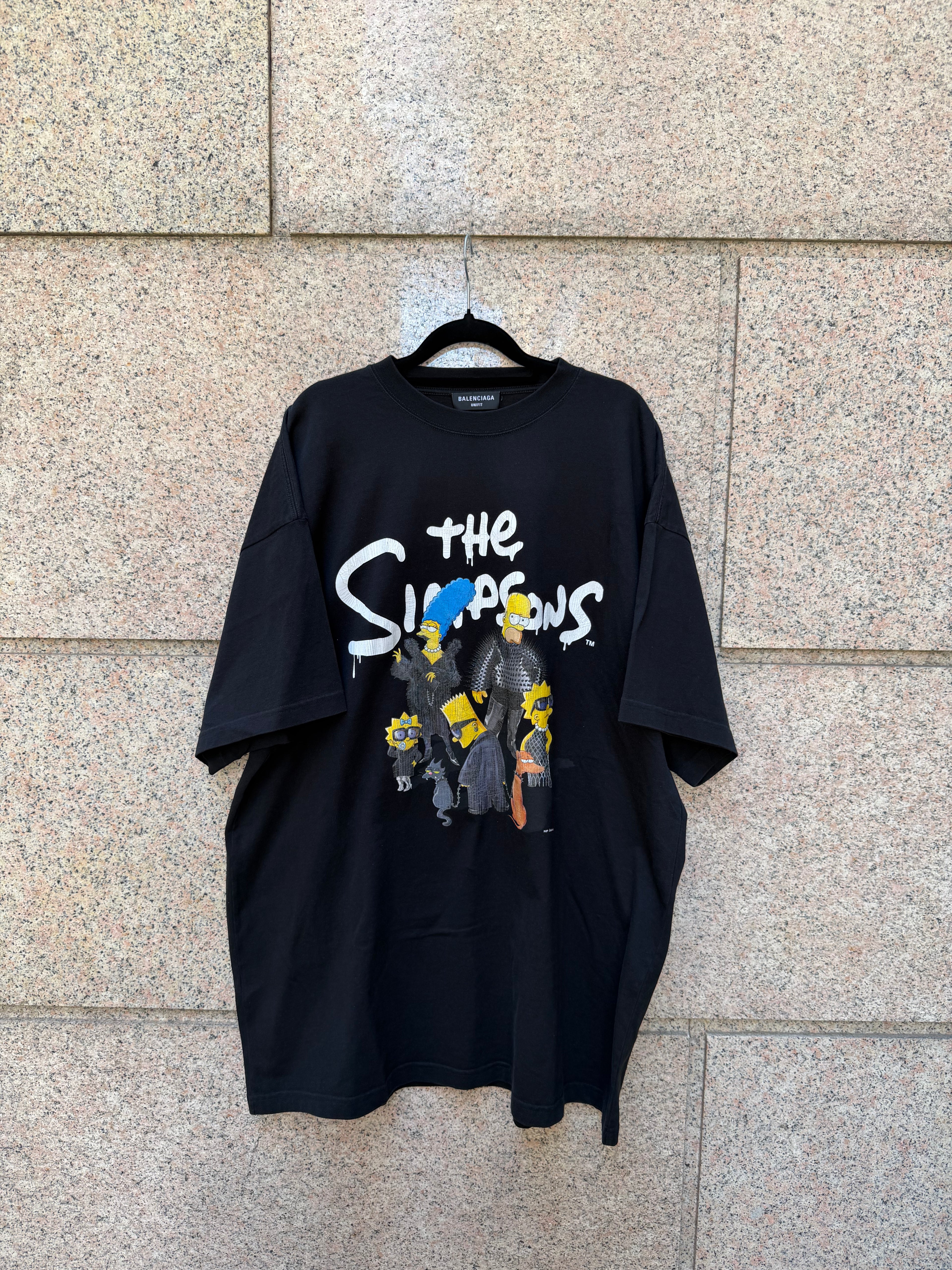Balenciaga X The Simspon T-Shirt Black Oversize - XL (USED)