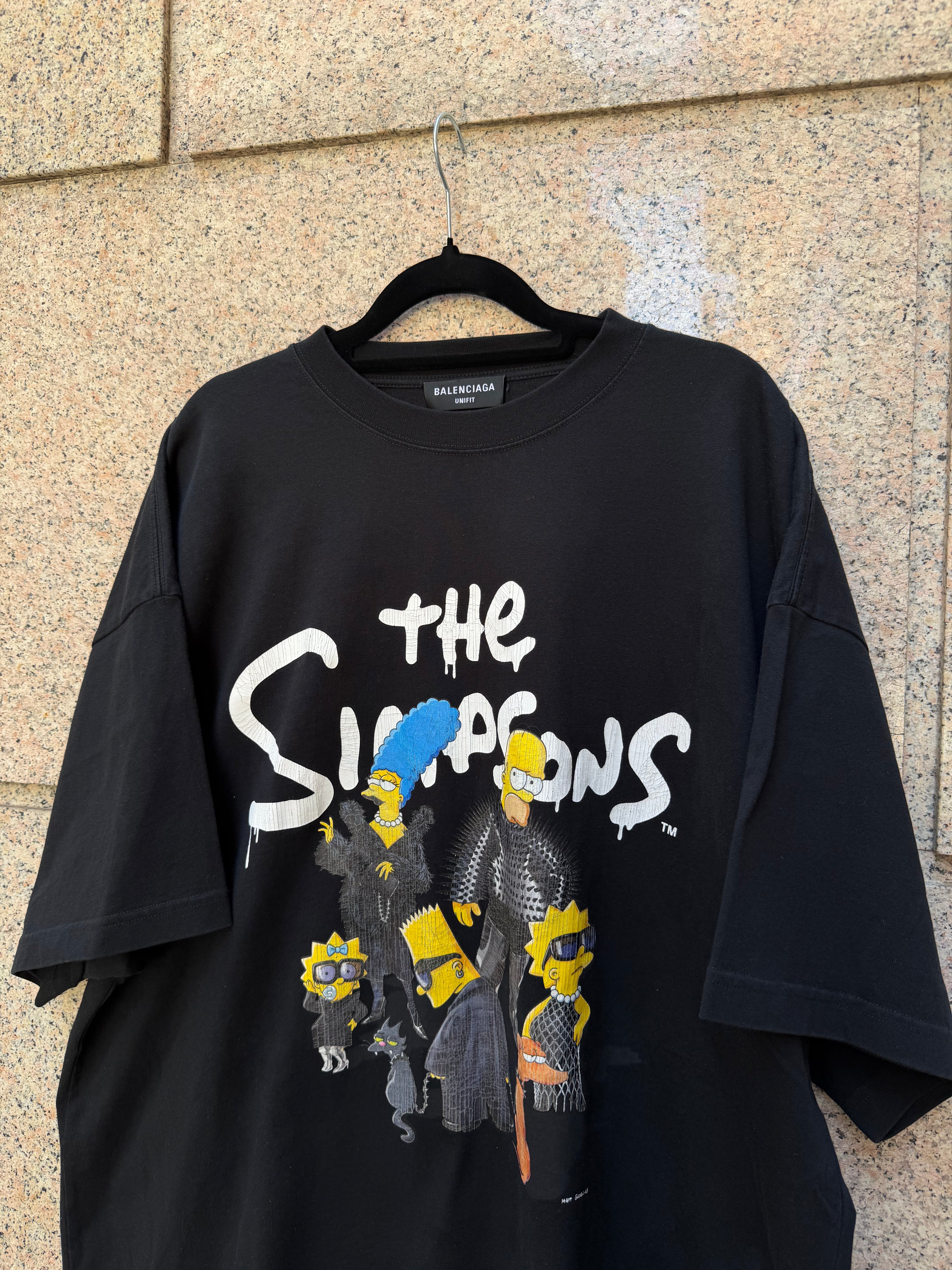 Balenciaga X The Simspon T-Shirt Black Oversize - XL (USED)