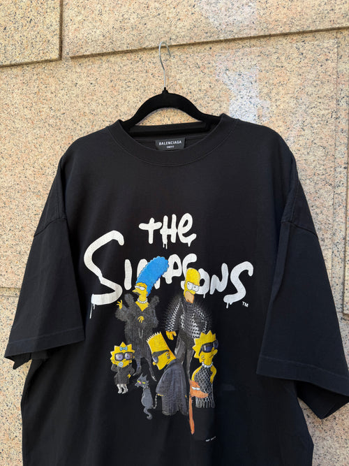 Balenciaga X The Simspon T-Shirt Black Oversize - XL (USED)