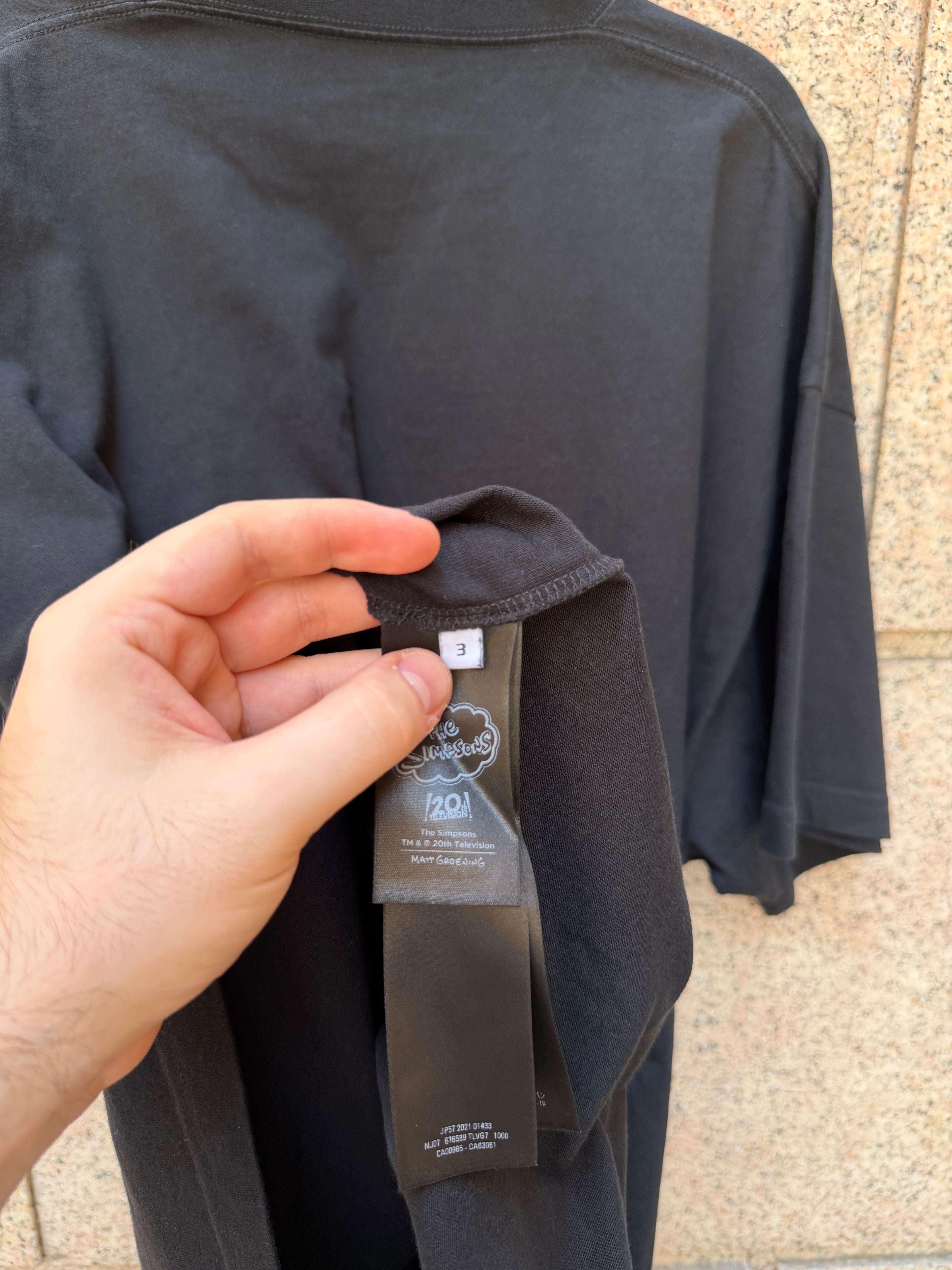 Balenciaga X The Simspon T-Shirt Black Oversize - XL (USED)