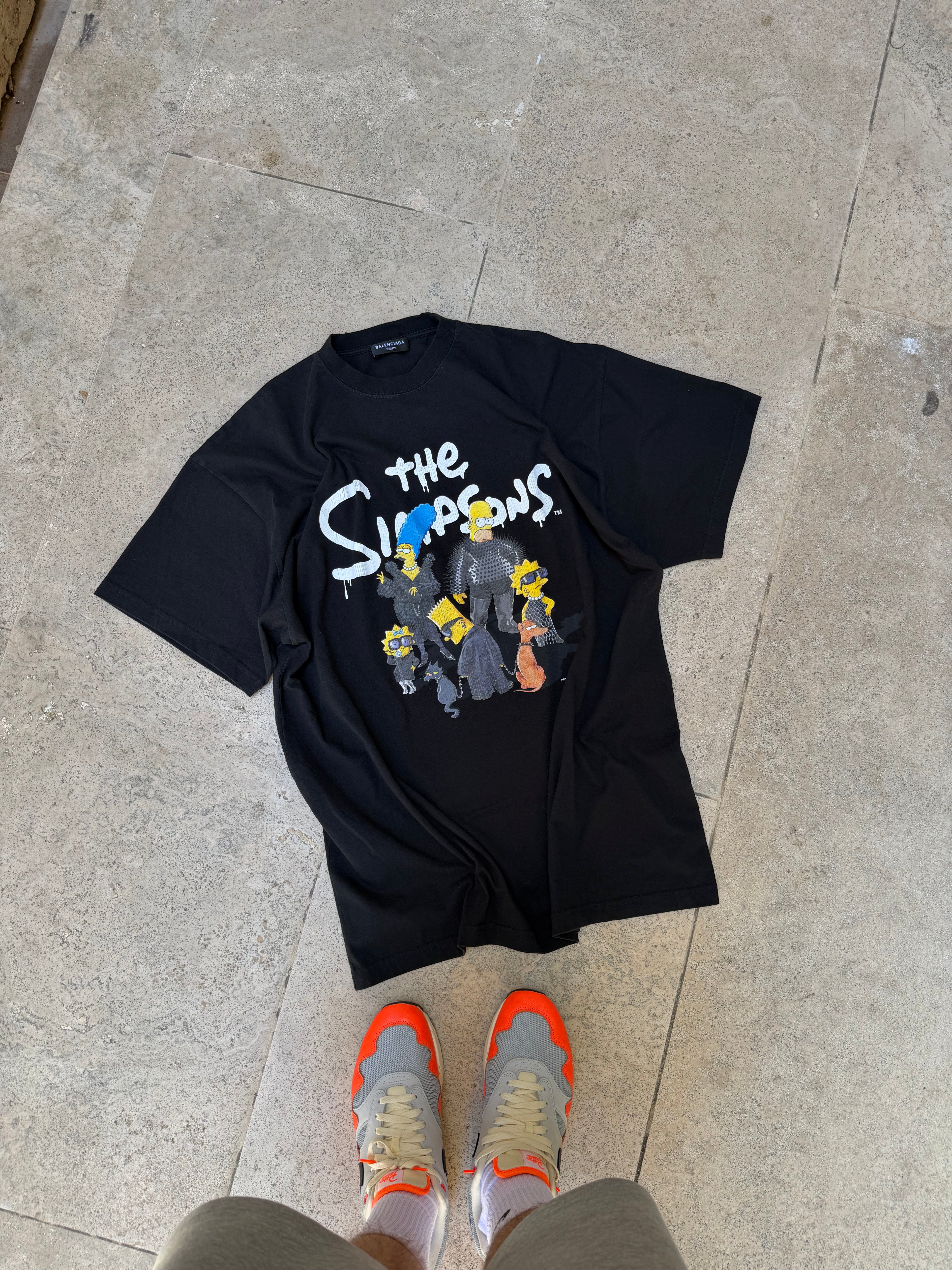 Balenciaga X The Simspon T-Shirt Black Oversize - XL (USED)