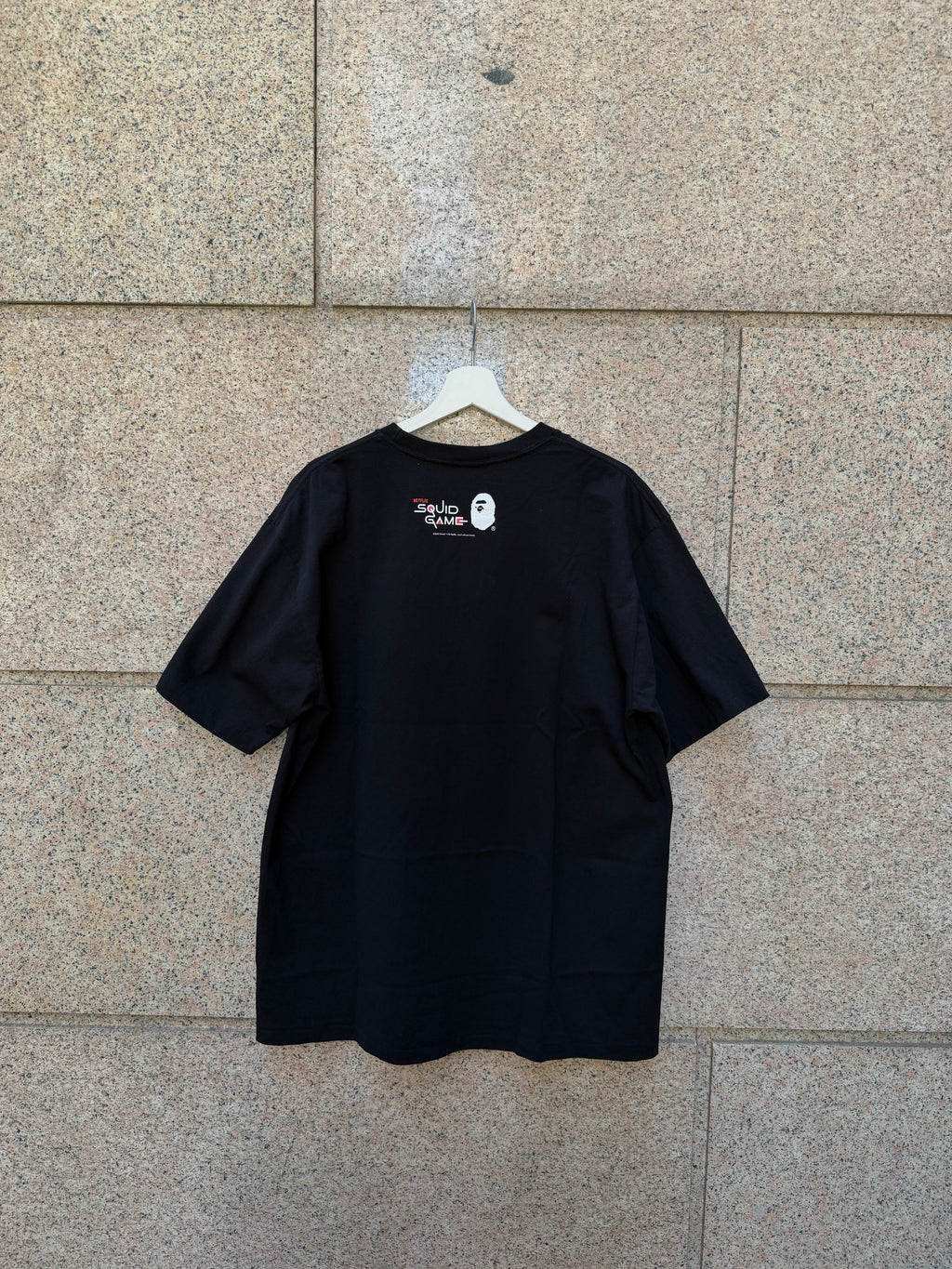 A Bathing Ape Bape X Squid Game Big Head Black T-Shirt - XXL (USED)