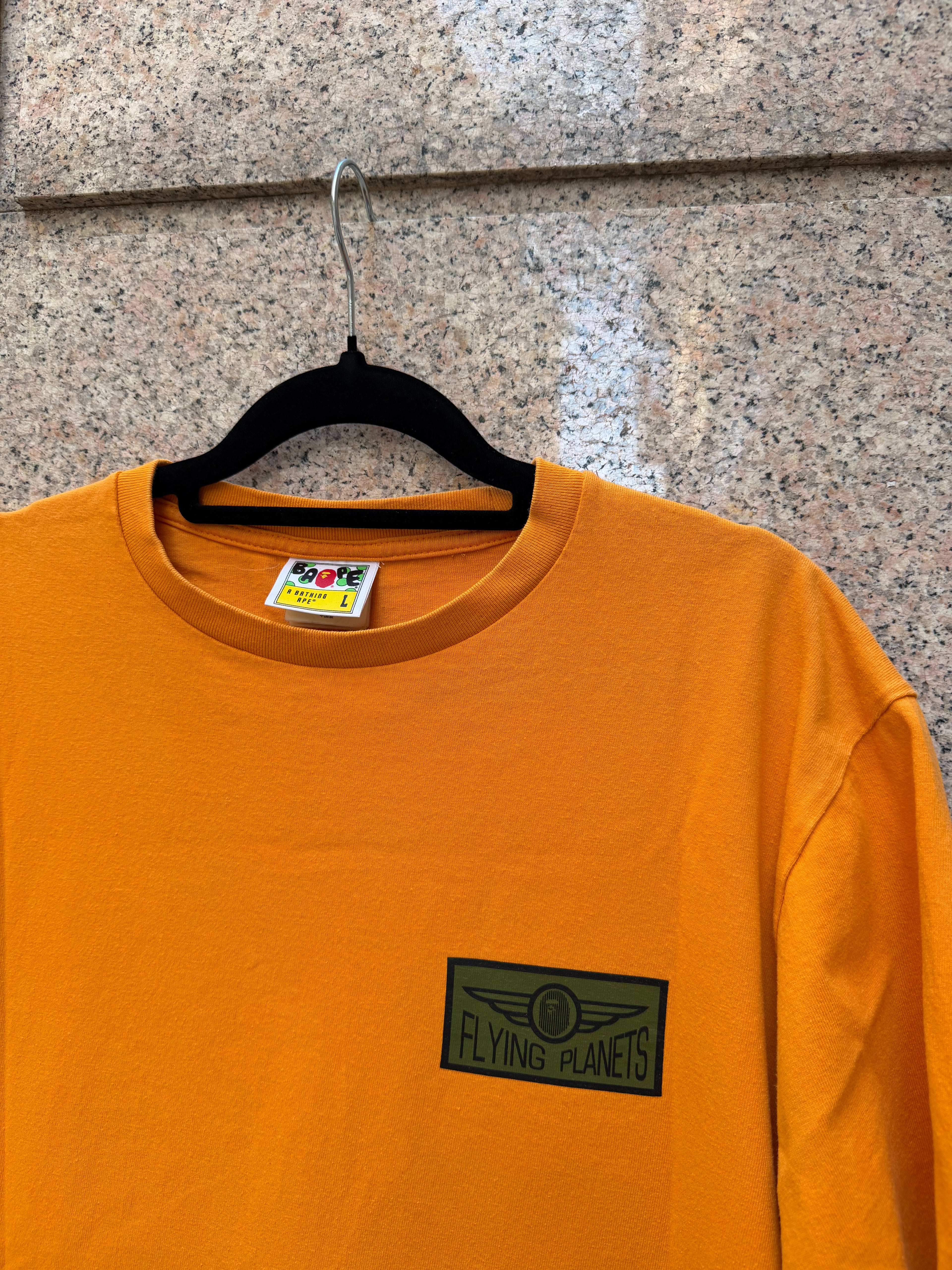 A Bathing Ape Bape Hunting Orange T-Shirt - L (USED)