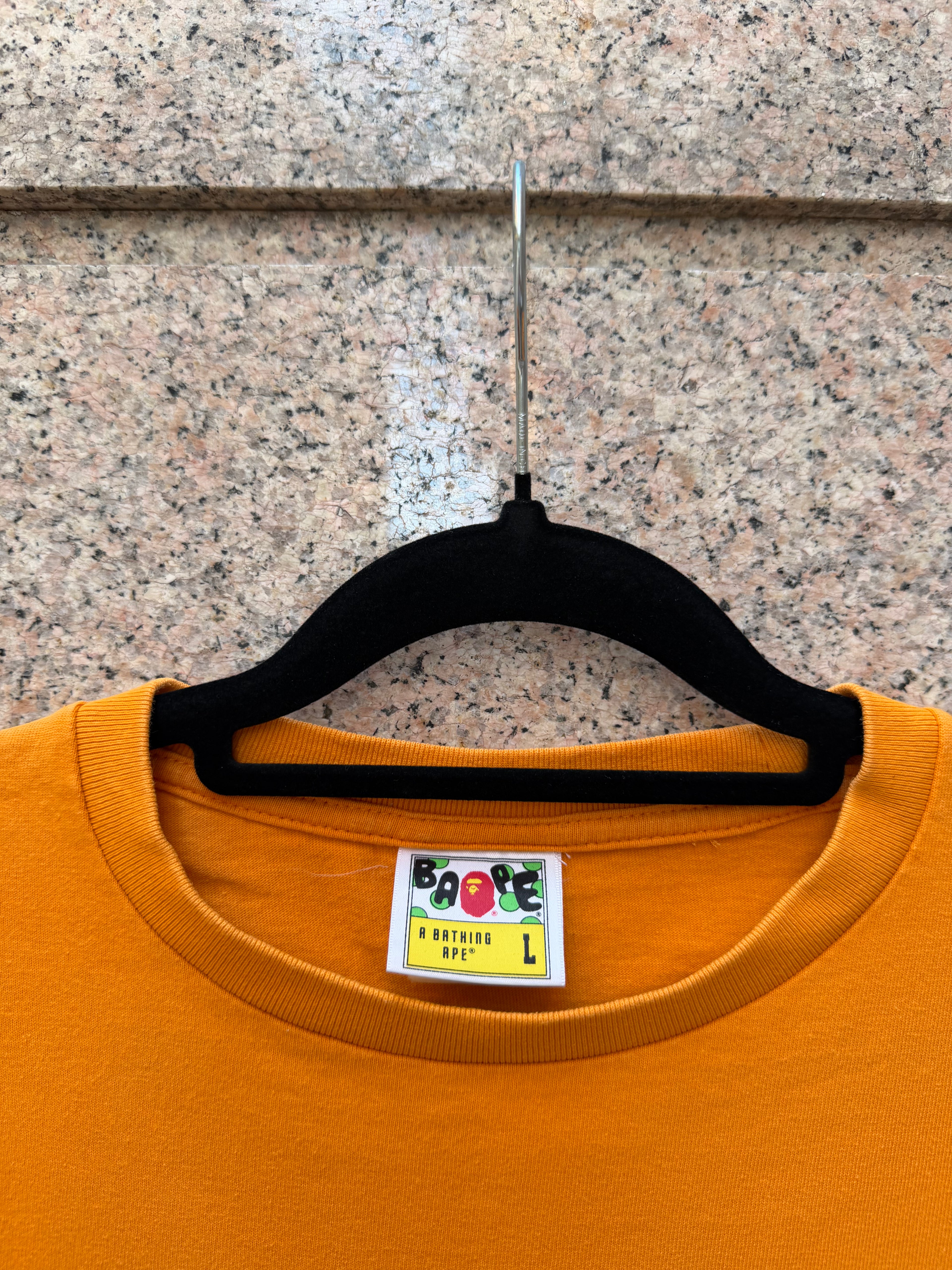 A Bathing Ape Bape Hunting Orange T-Shirt - L (USED)