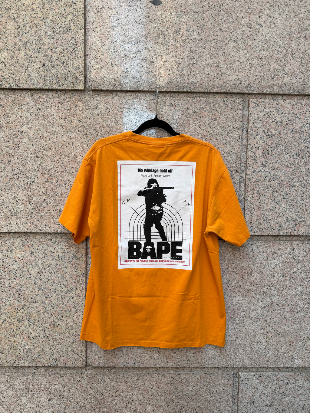 A Bathing Ape Bape Hunting Orange T-Shirt - L (USED)