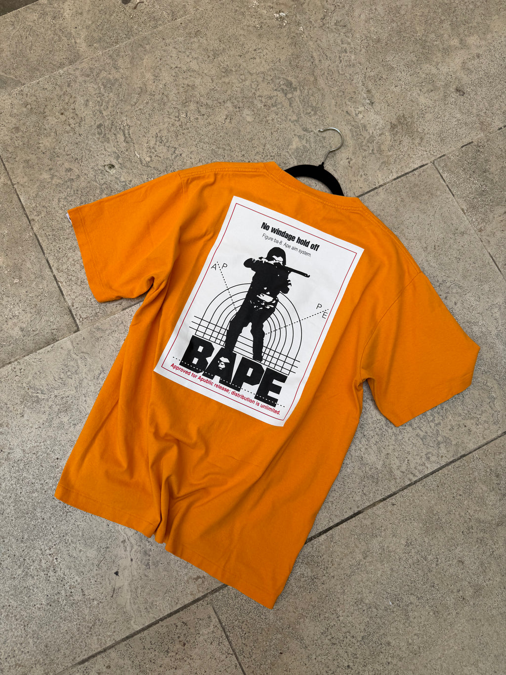 A Bathing Ape Bape Hunting Orange T-Shirt - L (USED)