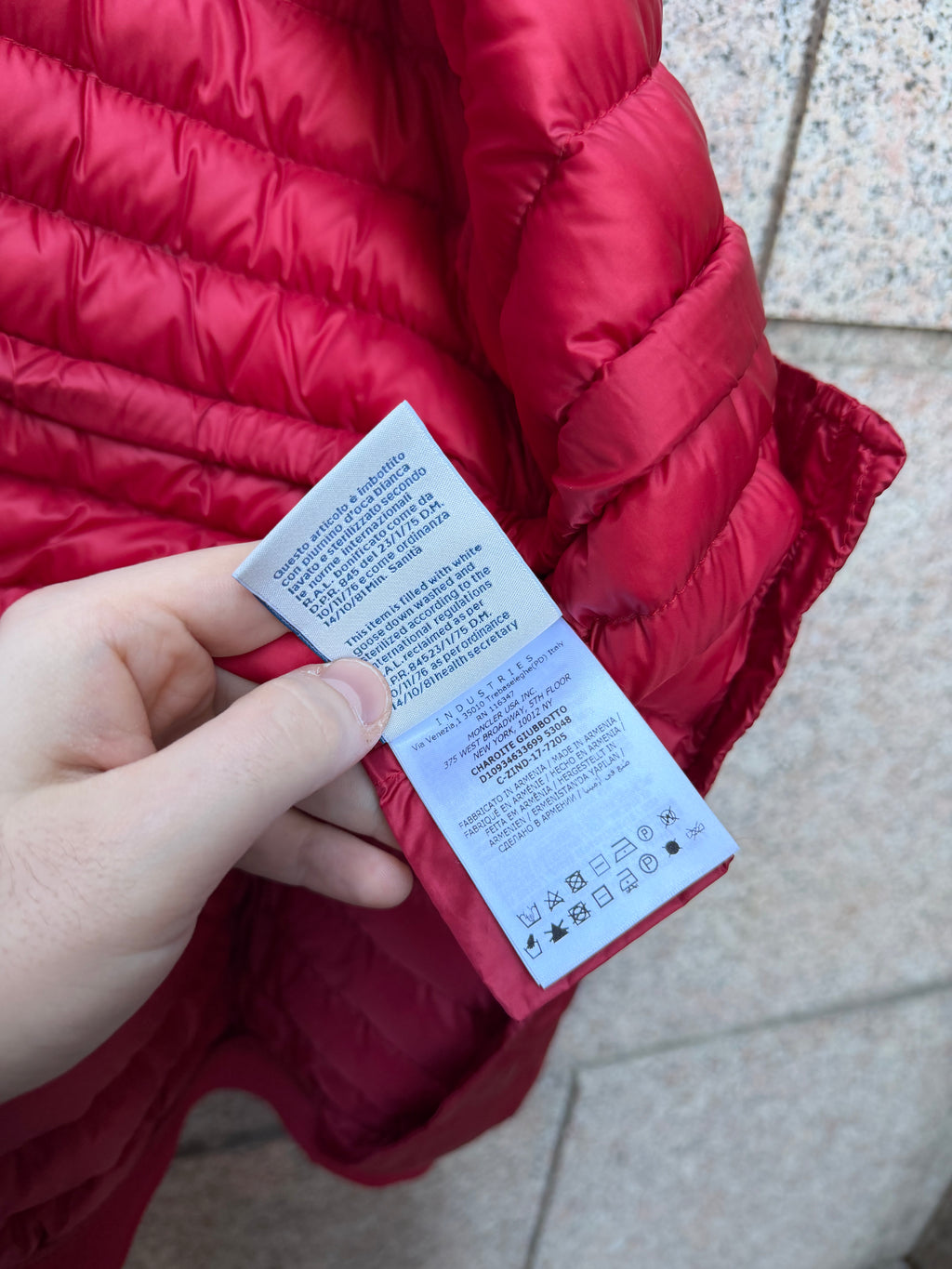 Moncler Puffer Piumino Red 100Gr - S (USED)
