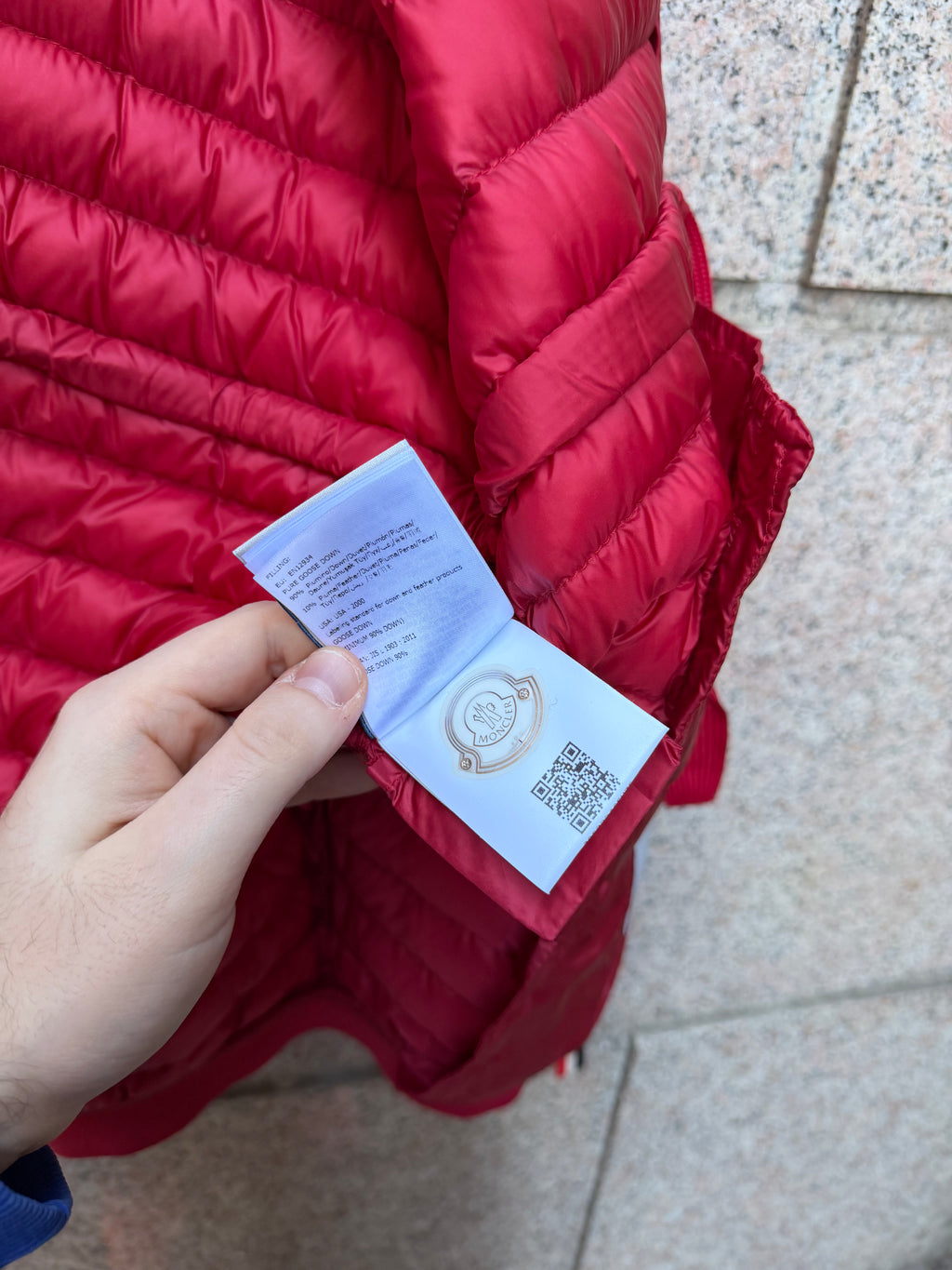 Moncler Puffer Piumino Red 100Gr - S (USED)