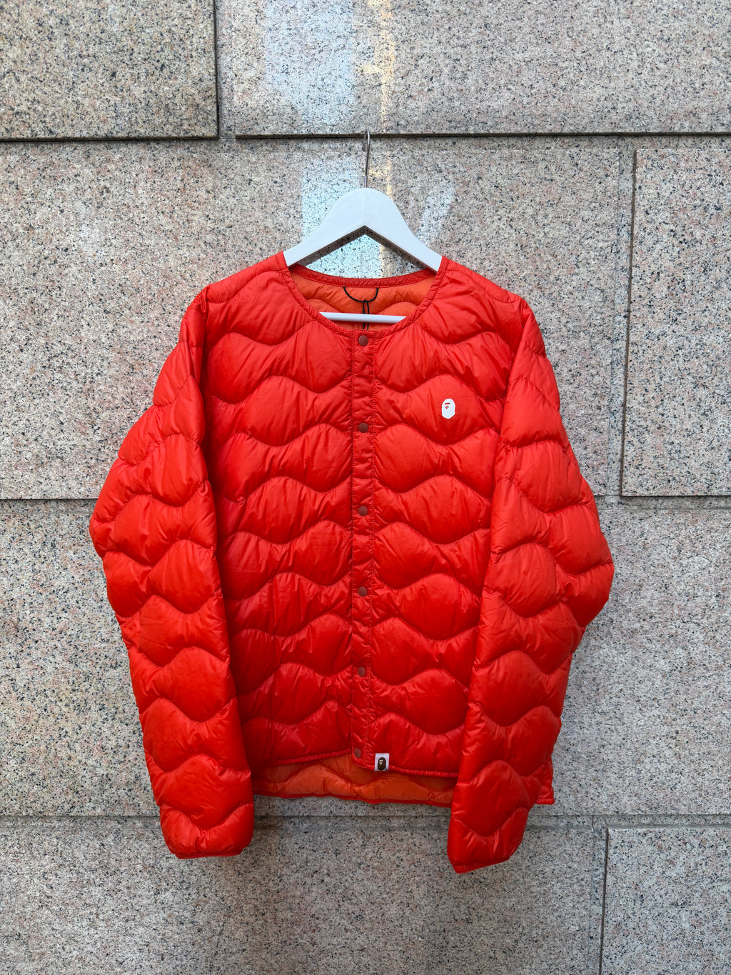 A Bathing Ape Bape Down Jacket Wave Logo  - L (USED)