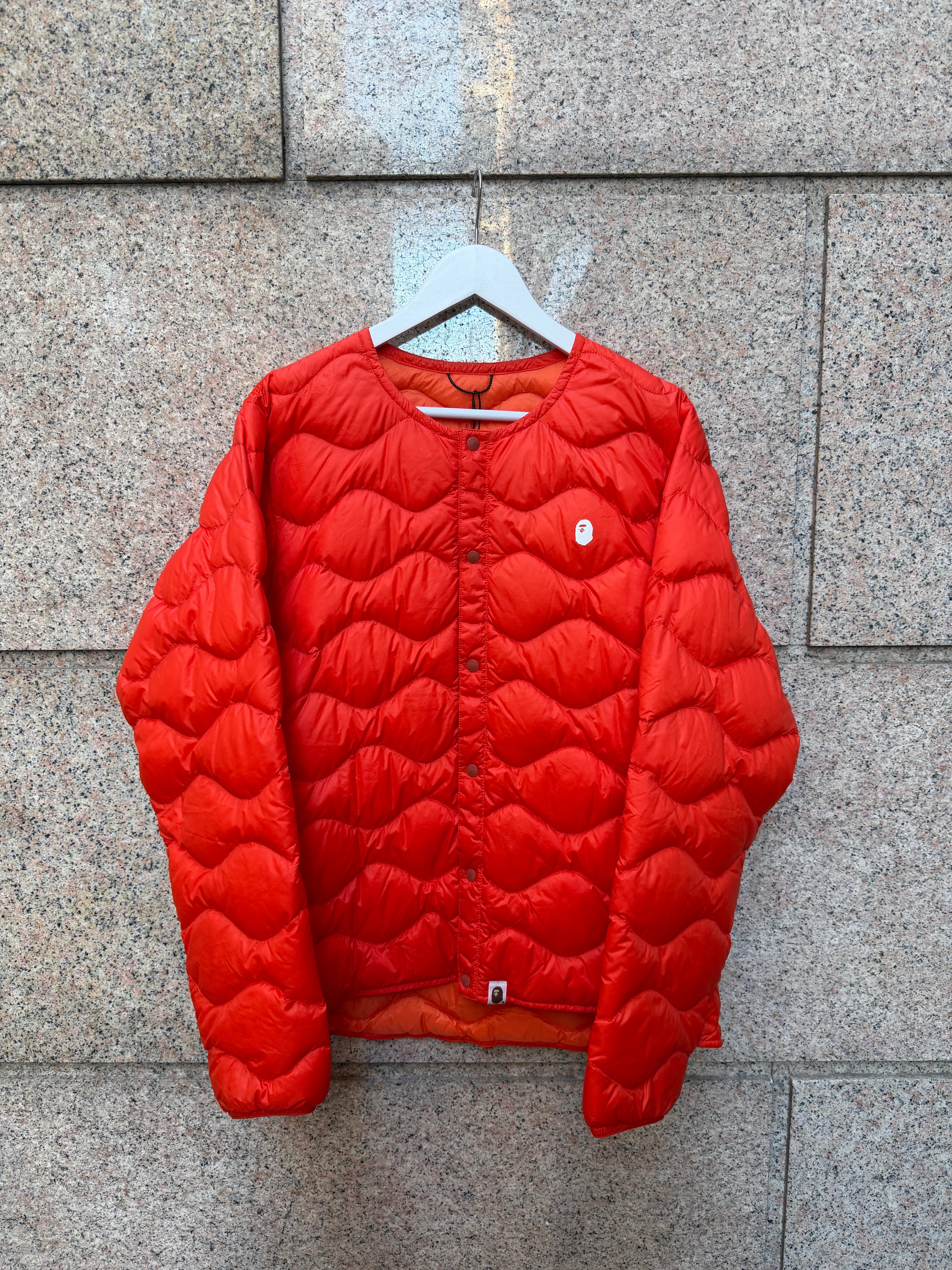A Bathing Ape Bape Down Jacket Wave Logo  - L (USED)