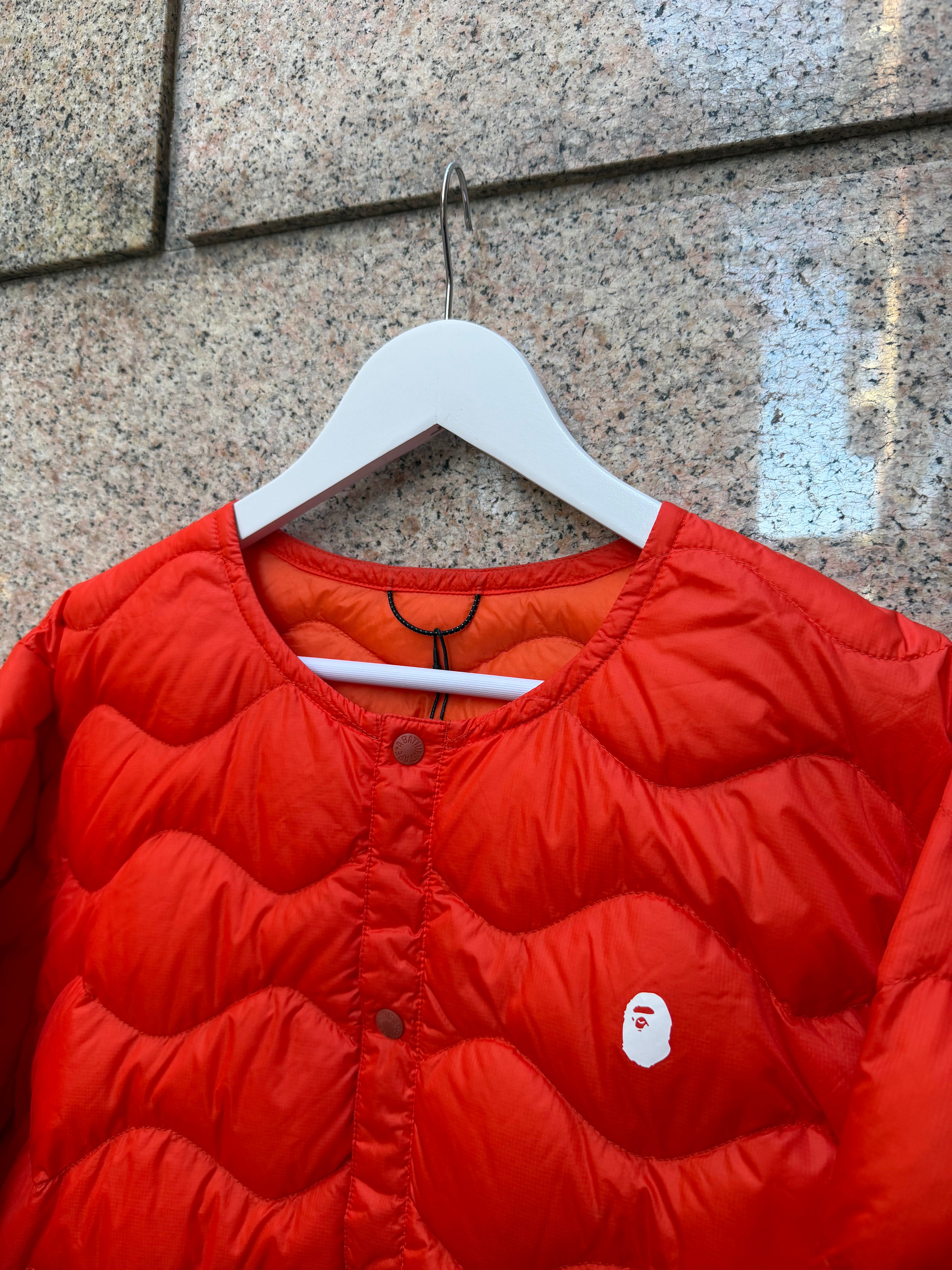 A Bathing Ape Bape Down Jacket Wave Logo  - L (USED)