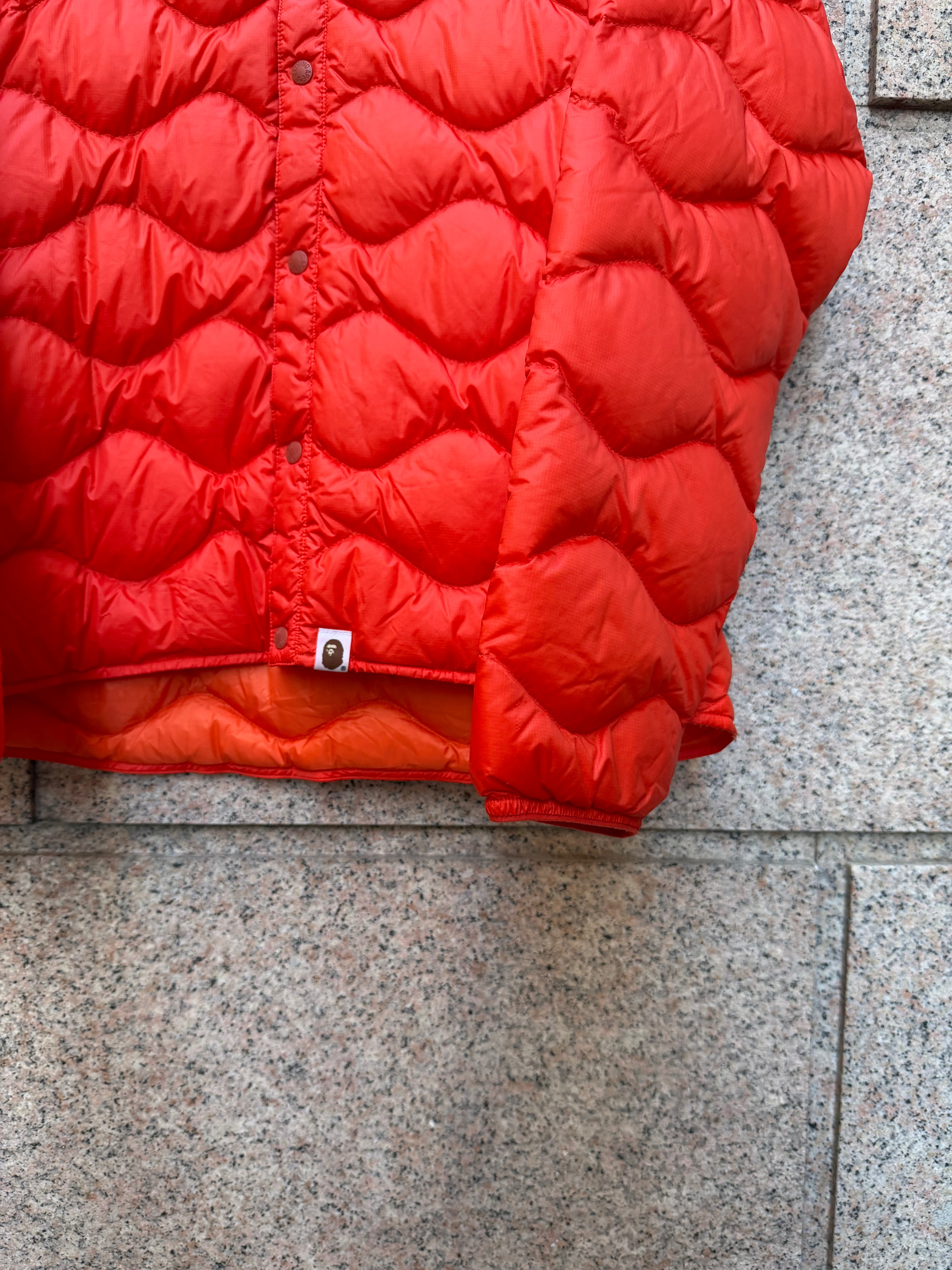 A Bathing Ape Bape Down Jacket Wave Logo  - L (USED)