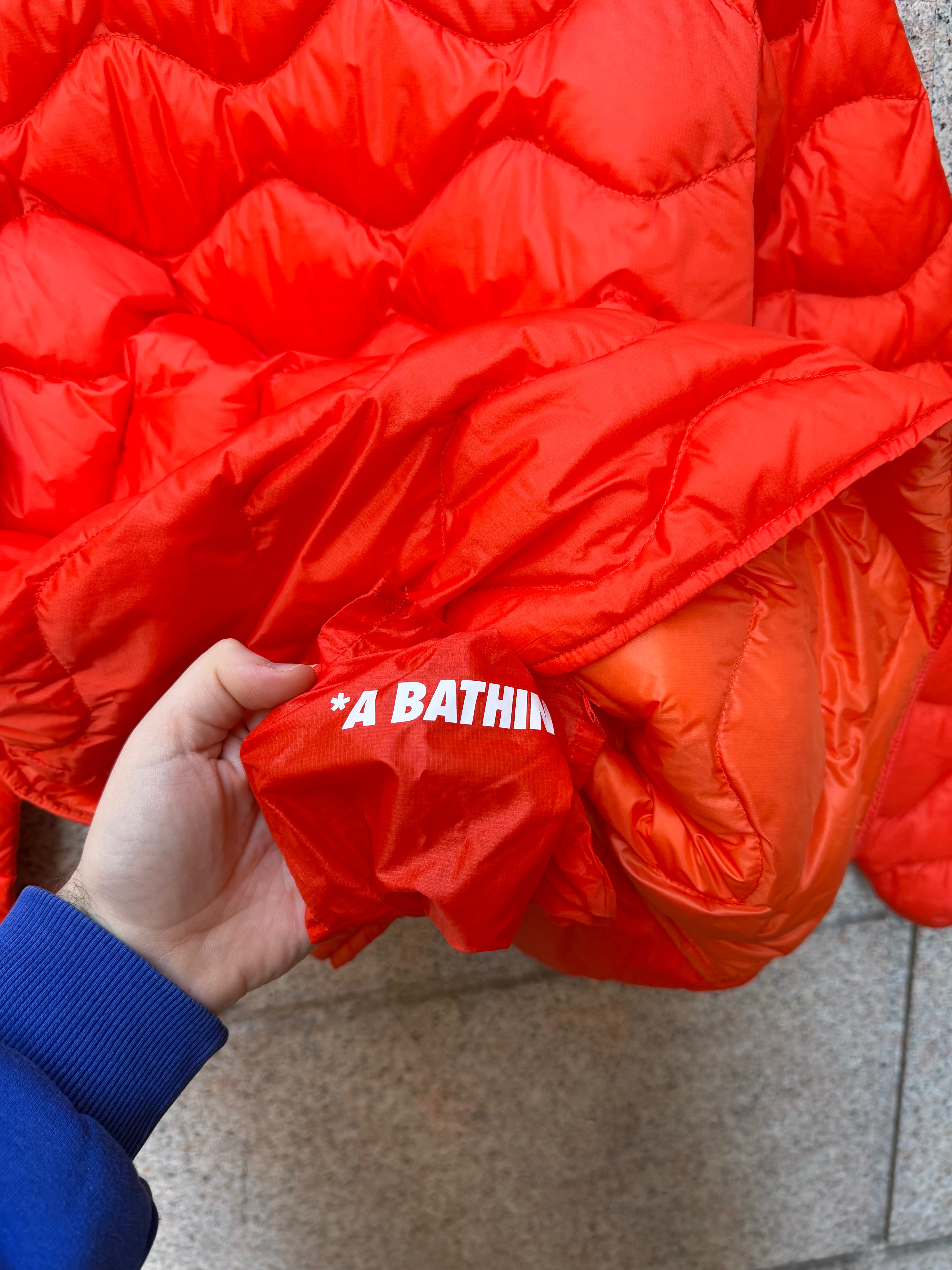 A Bathing Ape Bape Down Jacket Wave Logo  - L (USED)