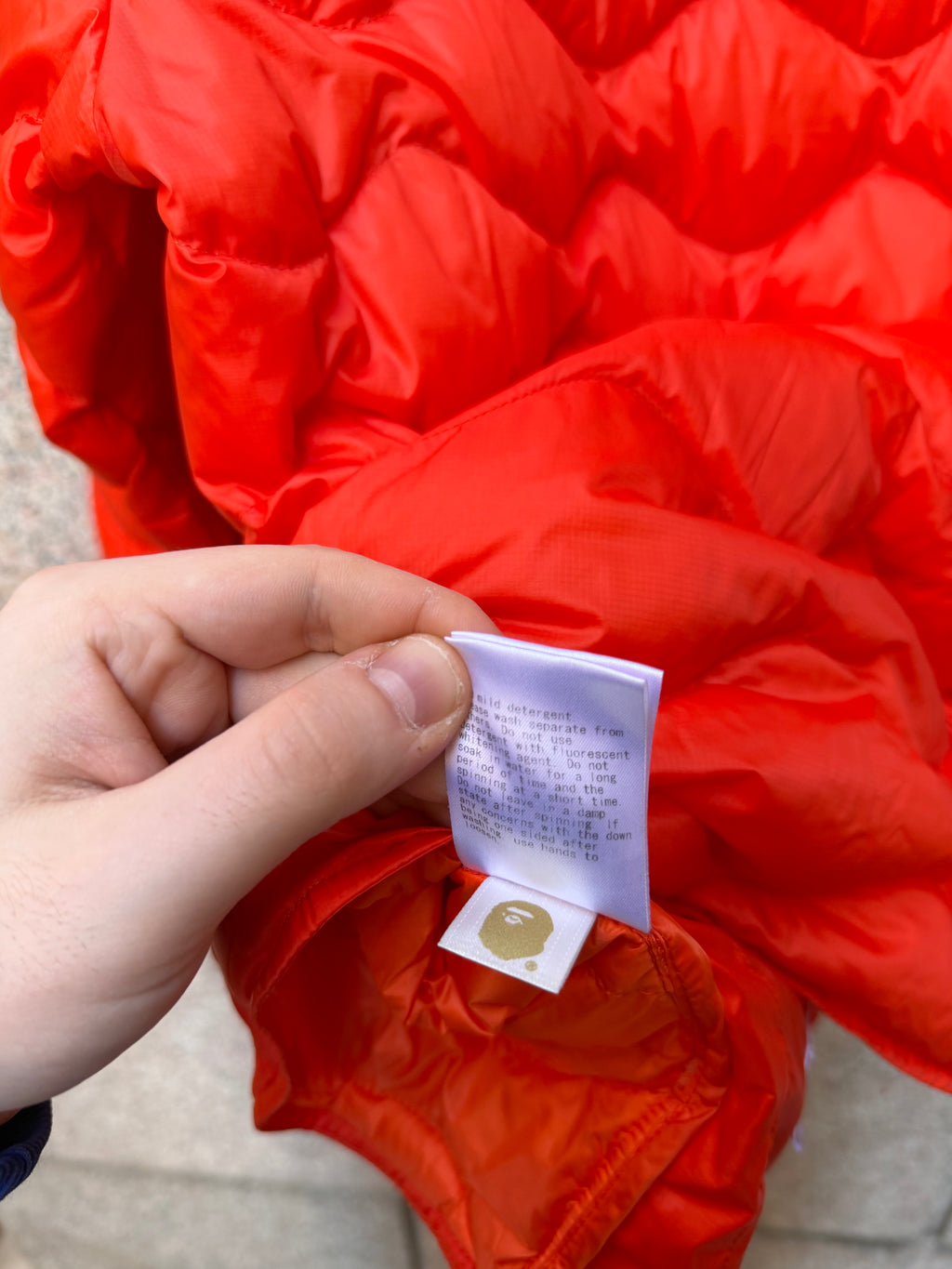 A Bathing Ape Bape Down Jacket Wave Logo  - L (USED)