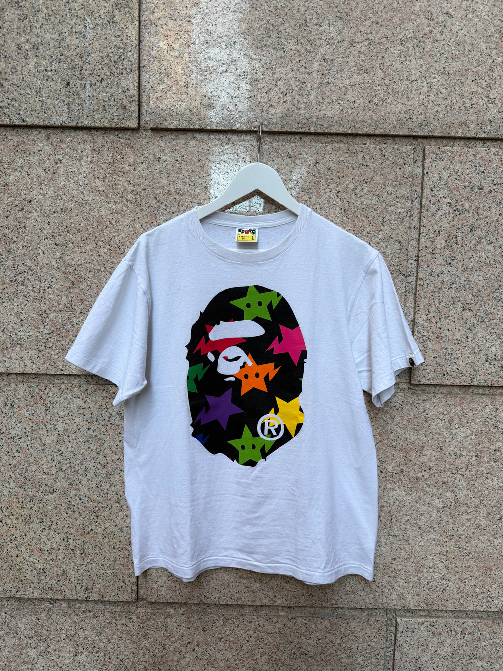 A Bathing Ape Bape Big Head Multi Star - L (USED)