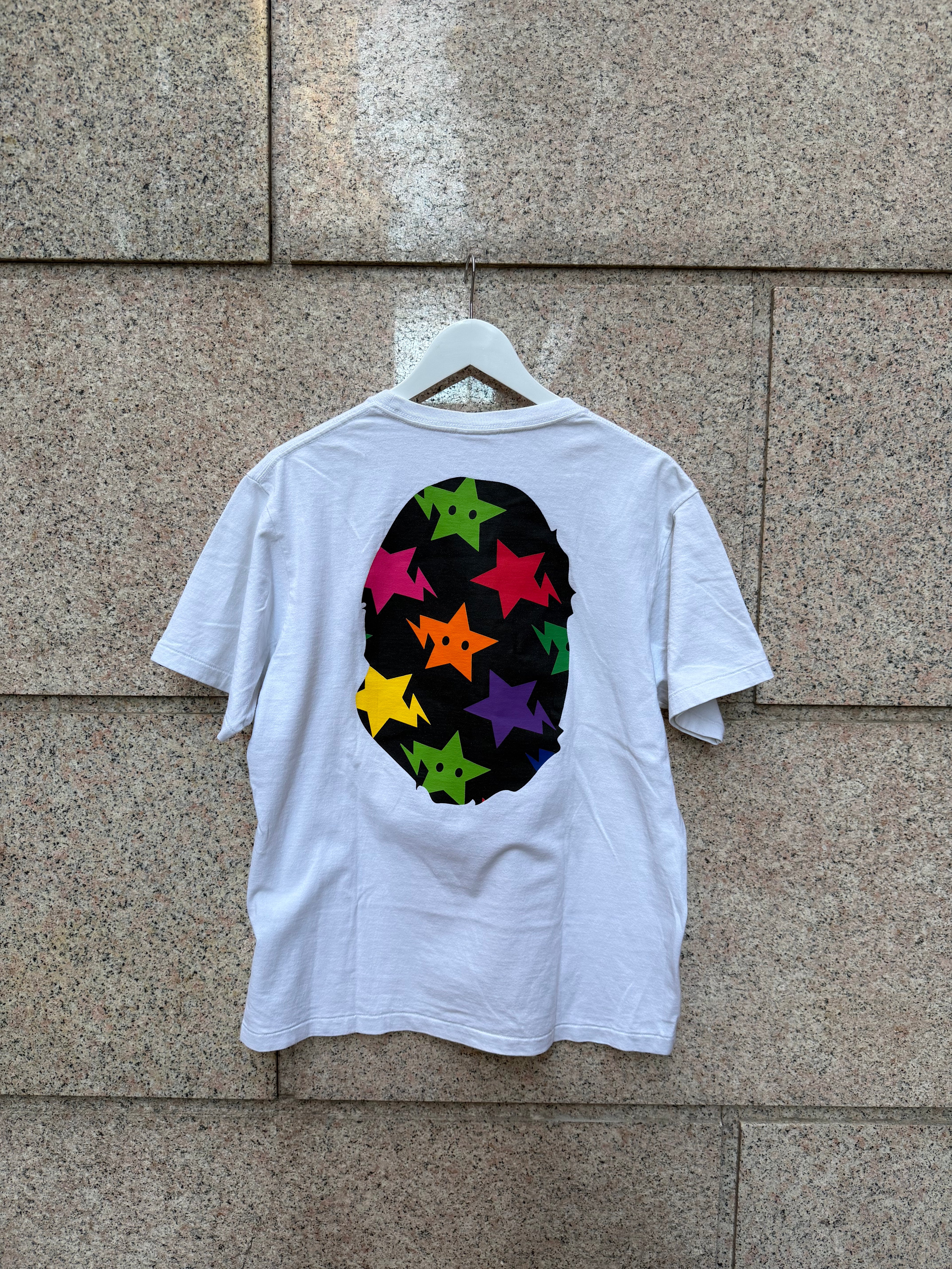 A Bathing Ape Bape Big Head Multi Star - L (USED)