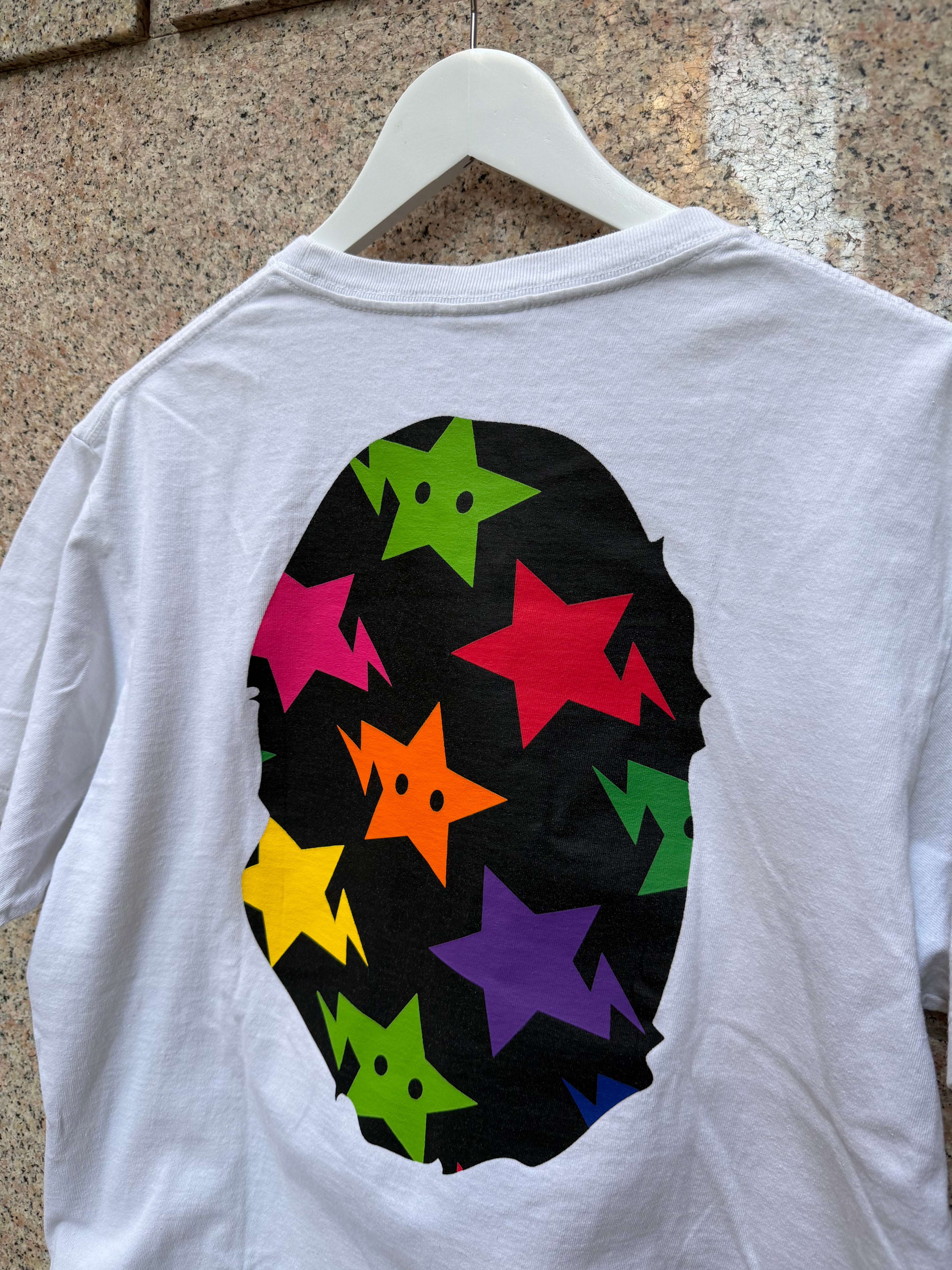 A Bathing Ape Bape Big Head Multi Star - L (USED)