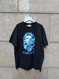 A Bathing Ape Bape Big Head Camo Blue - XXL (USED)