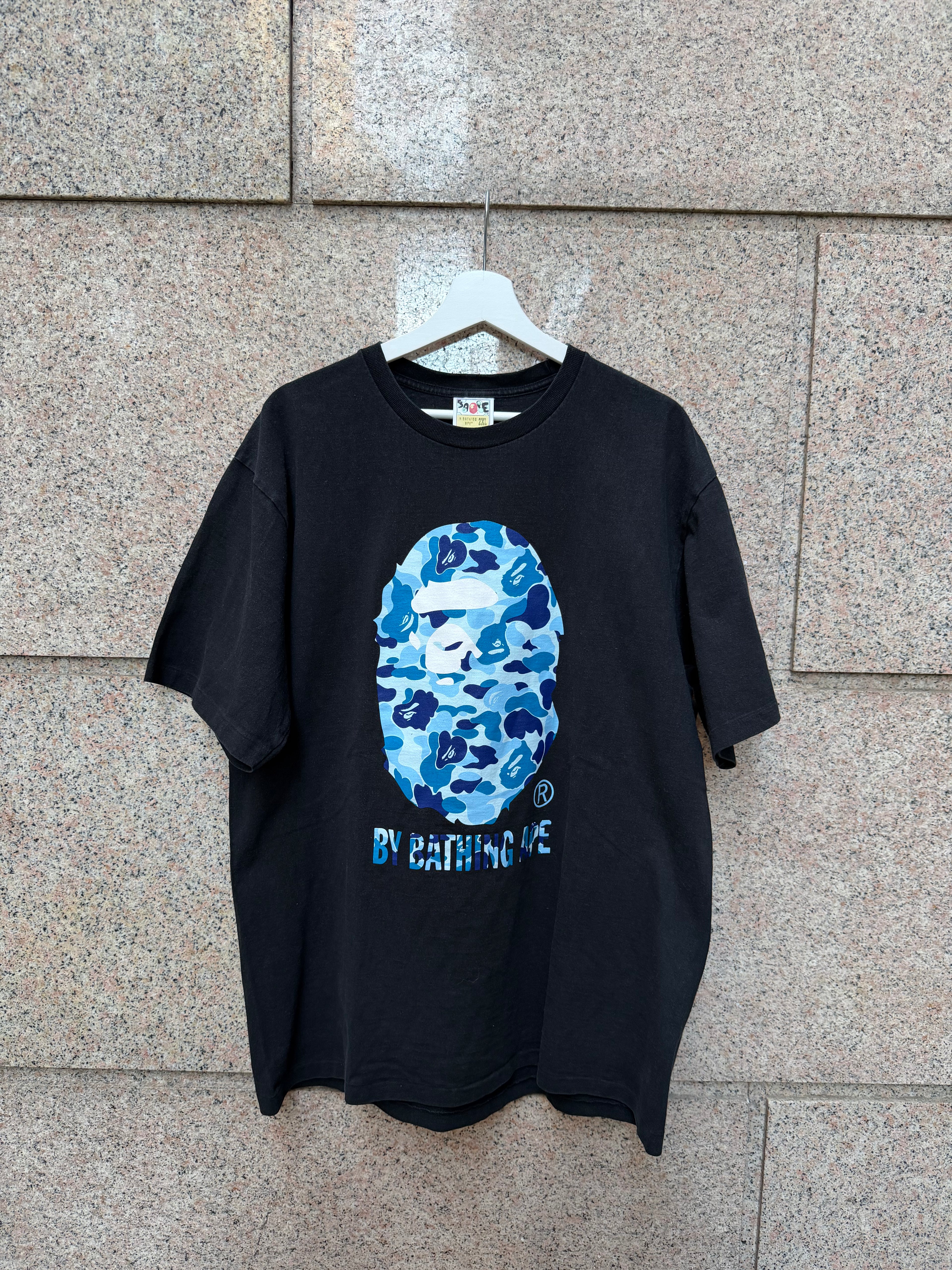 A Bathing Ape Bape Big Head Camo Blue - XXL (USED)