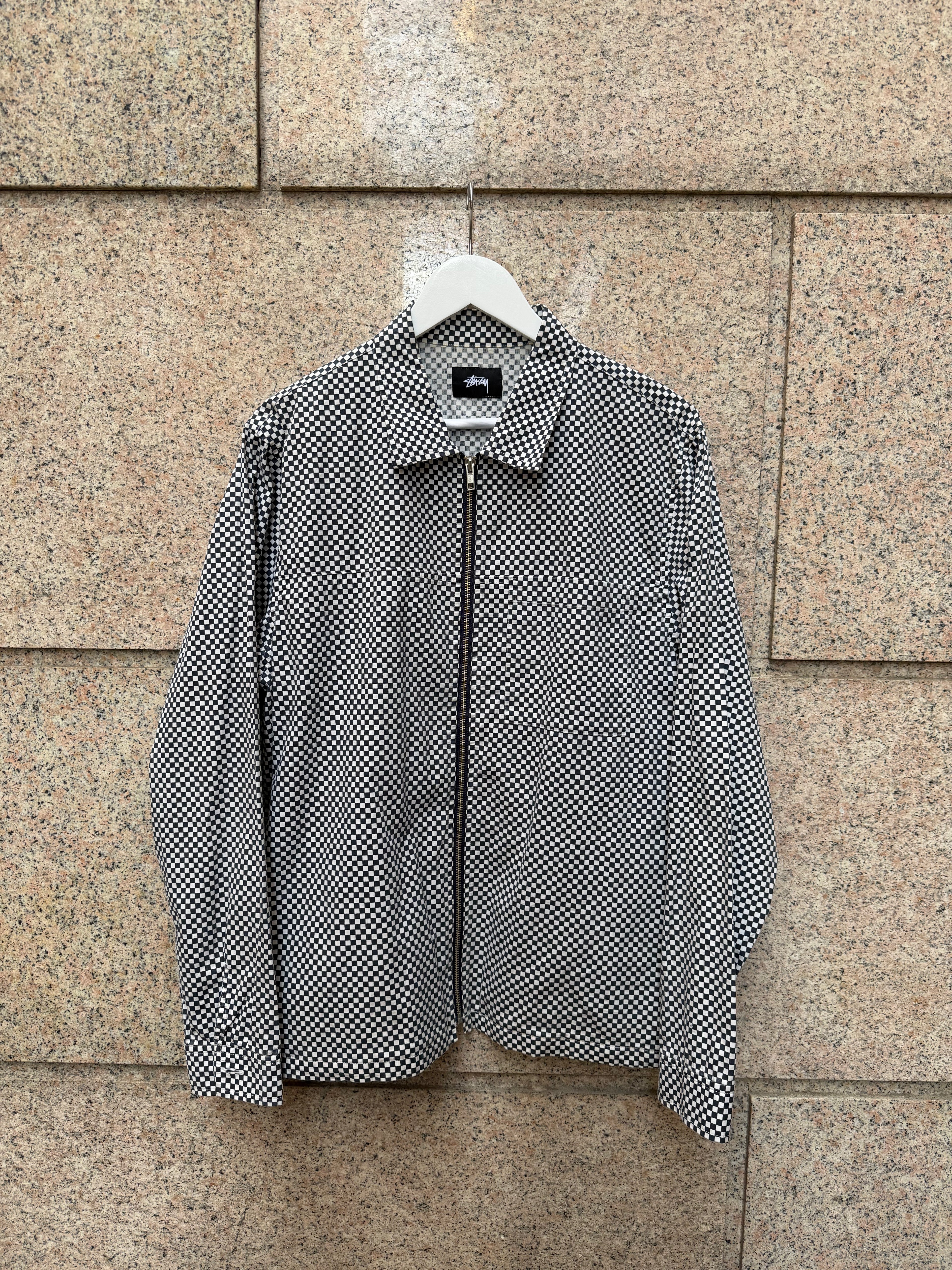 Stussy Overshirt White Navy - S (USED)