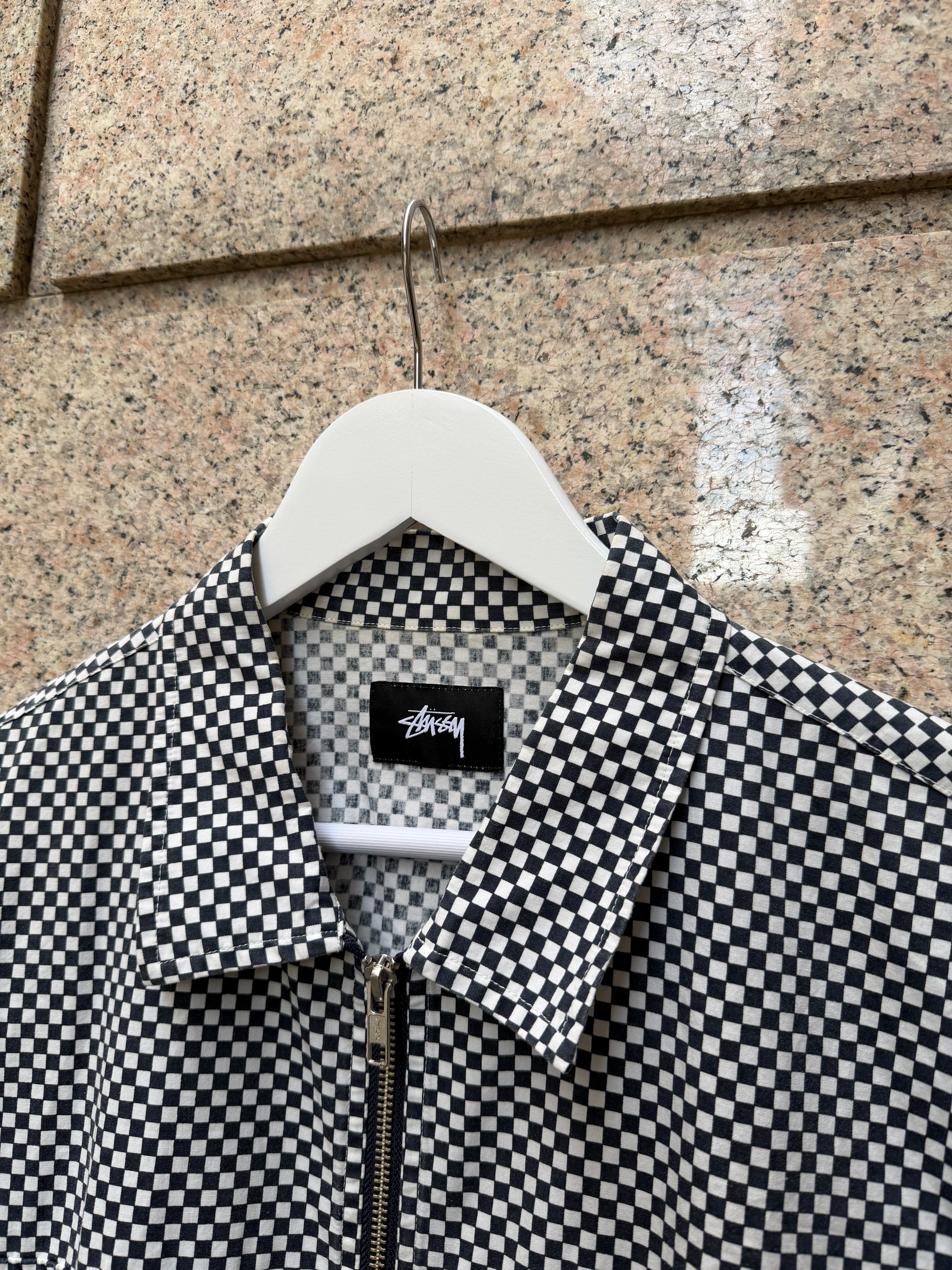 Stussy Overshirt White Navy - S (USED)