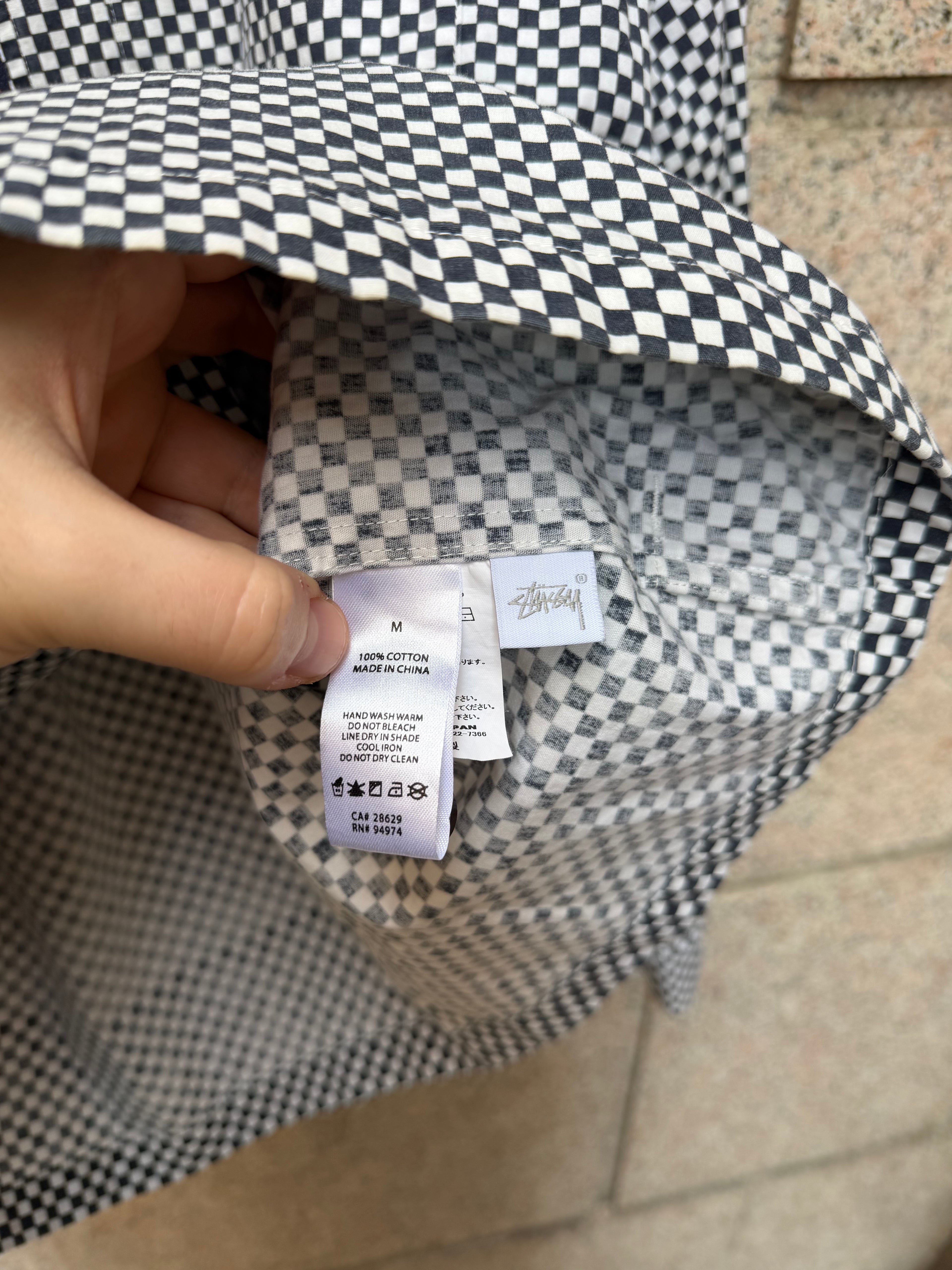 Stussy Overshirt White Navy - S (USED)