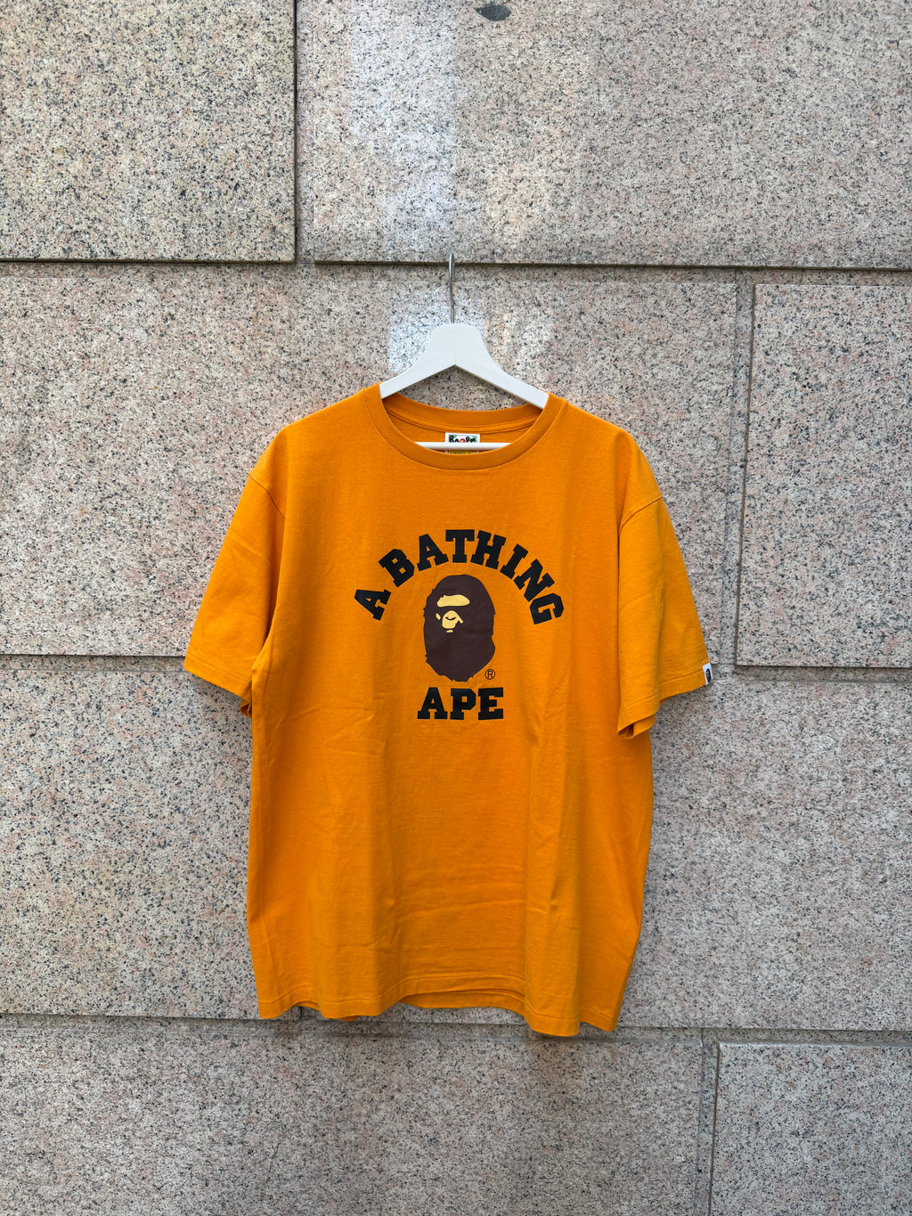 A Bathing Ape Bape Tee College Orange - XL (USED)