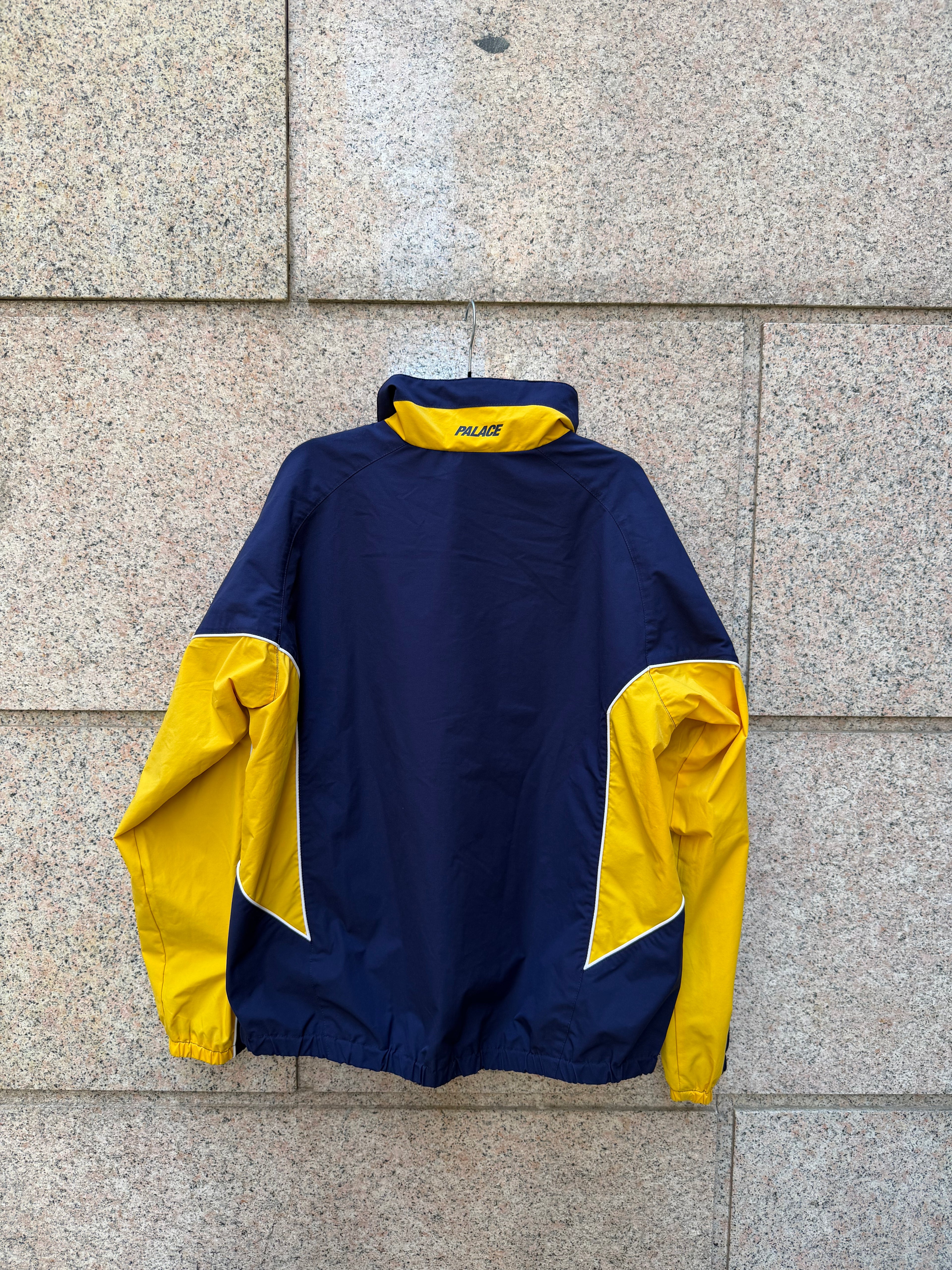 Palace Palmat Shell Jacket Navy Yellow SS24 - M (USED)