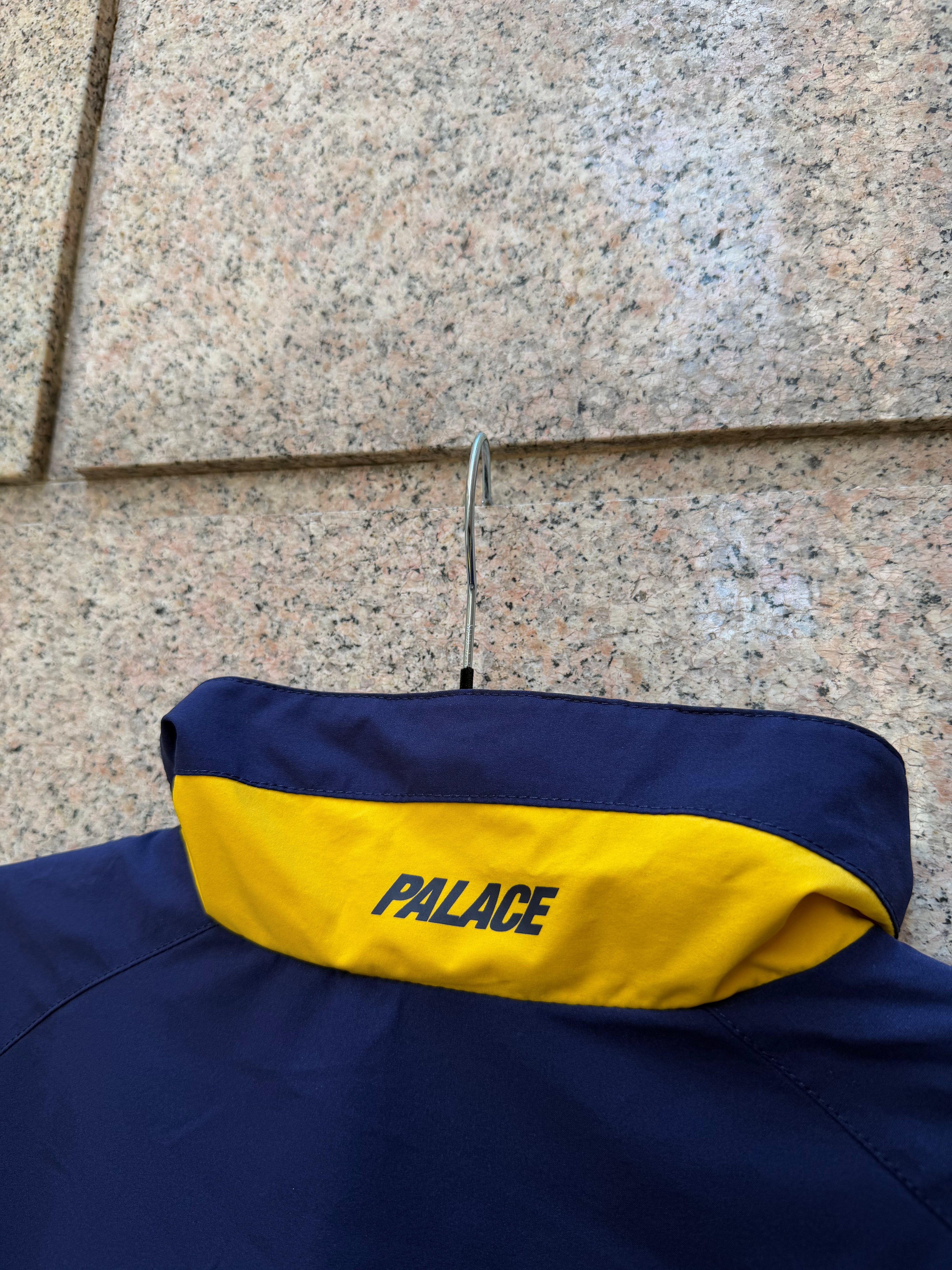 Palace Palmat Shell Jacket Navy Yellow SS24 - M (USED)
