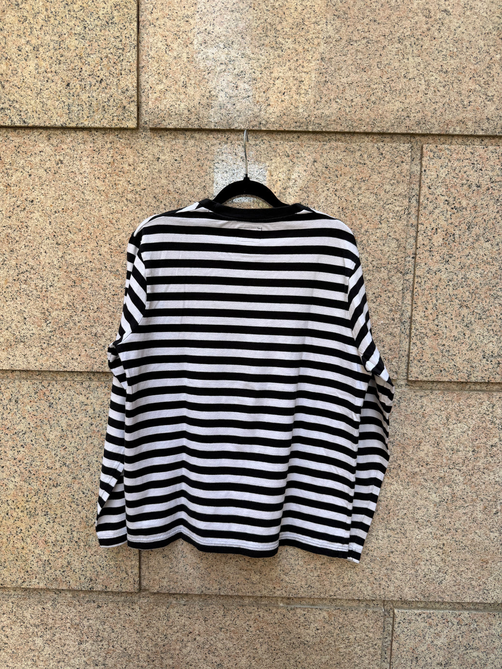 Stussy Flower Stripe Longsleeve Bw - S (USED)