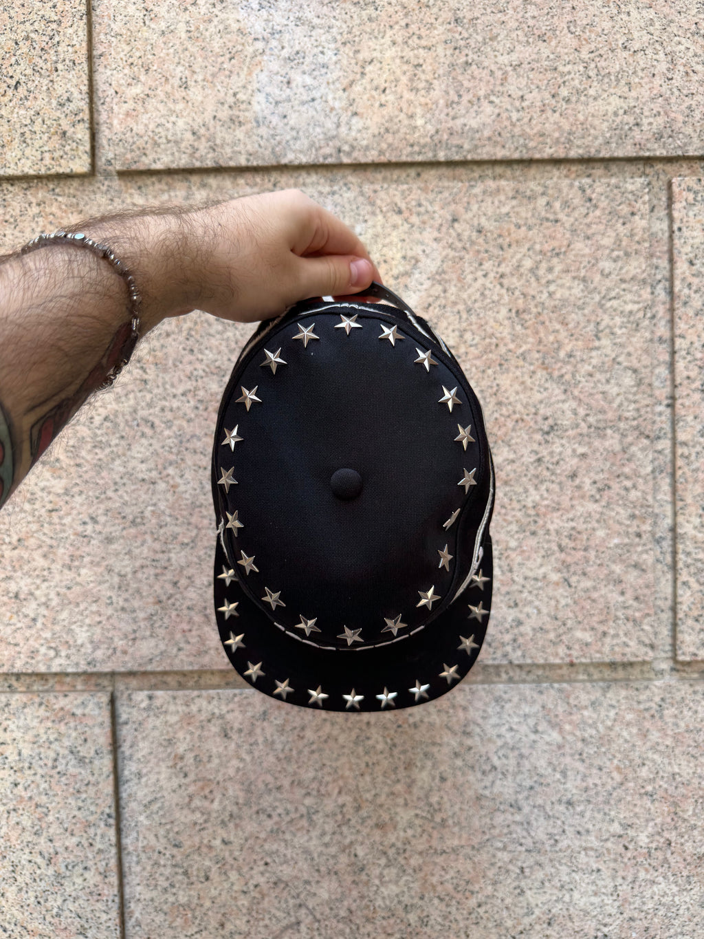 Supreme Star Studded Pillbox Hat Black (USED)