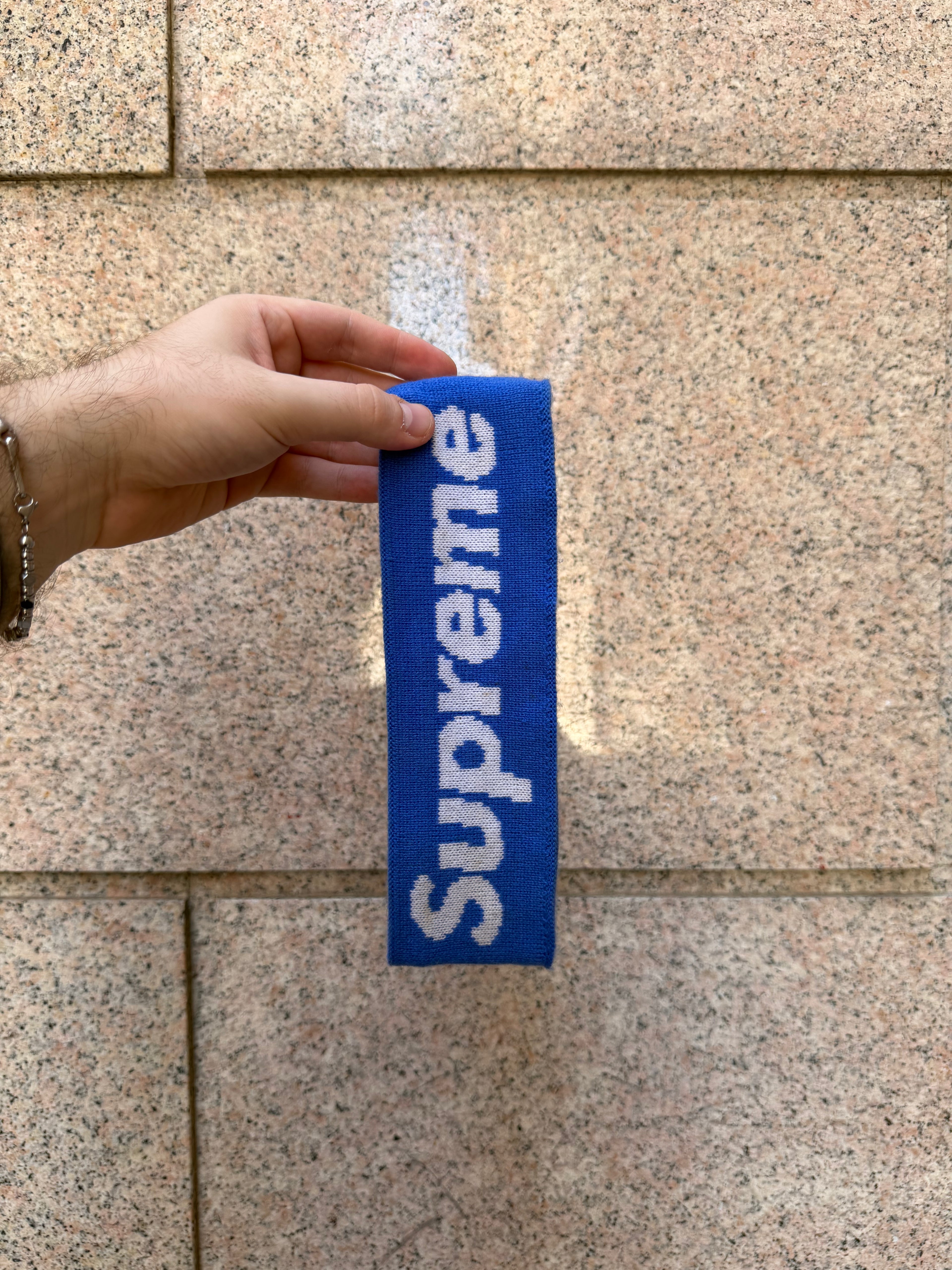 Supreme X New Era Big Logo Headband Blue (USED)