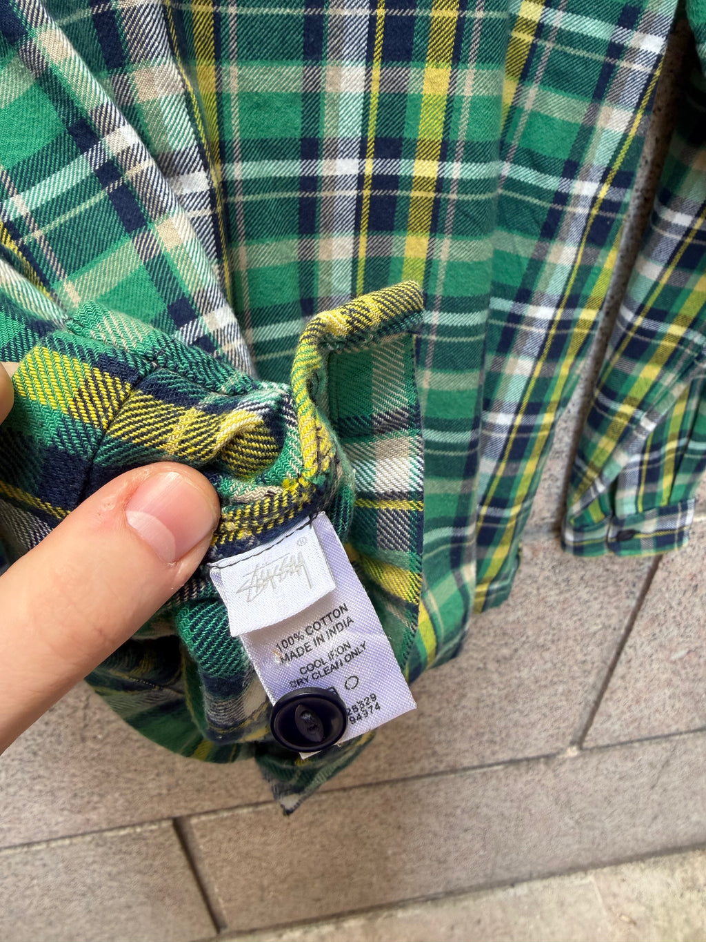 Stussy Zip Shirt Plaid Green - M (USED)