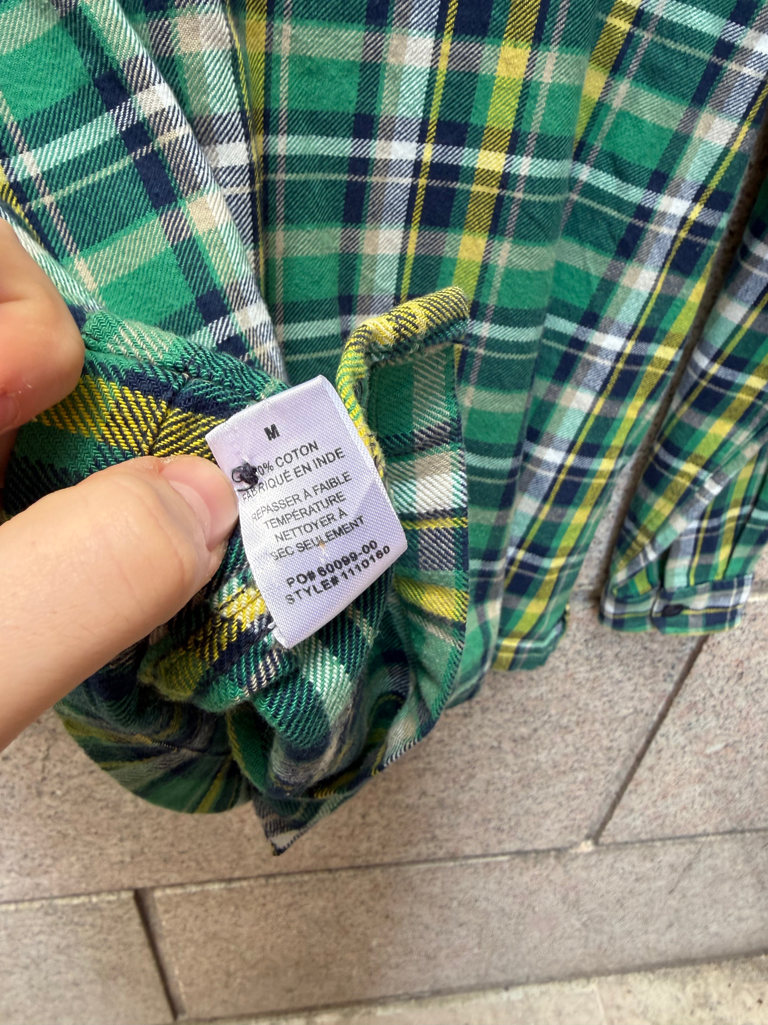 Stussy Zip Shirt Plaid Green - M (USED)