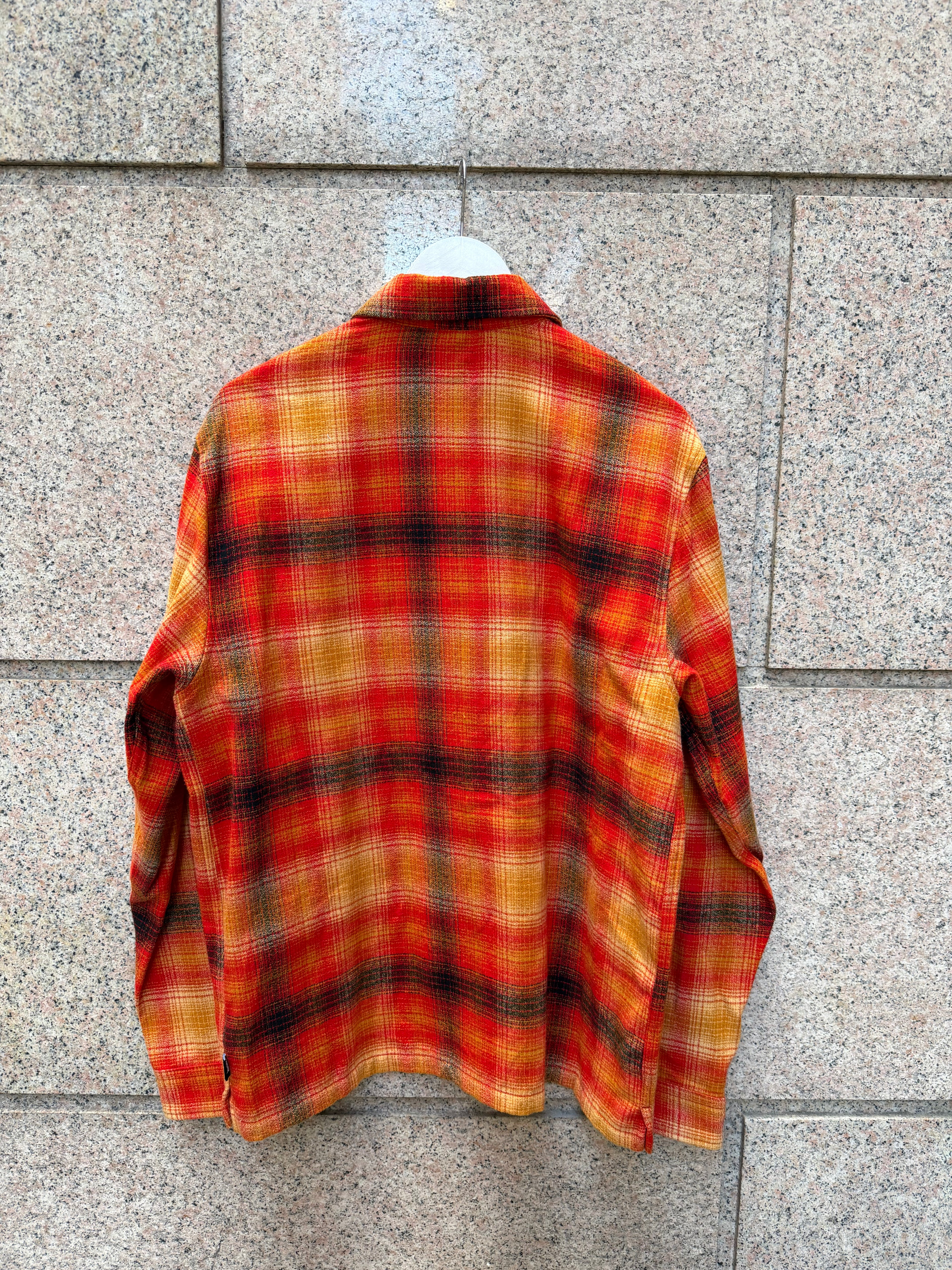 Stussy Zip Shirt Plaid Red/Orange - M (USED)