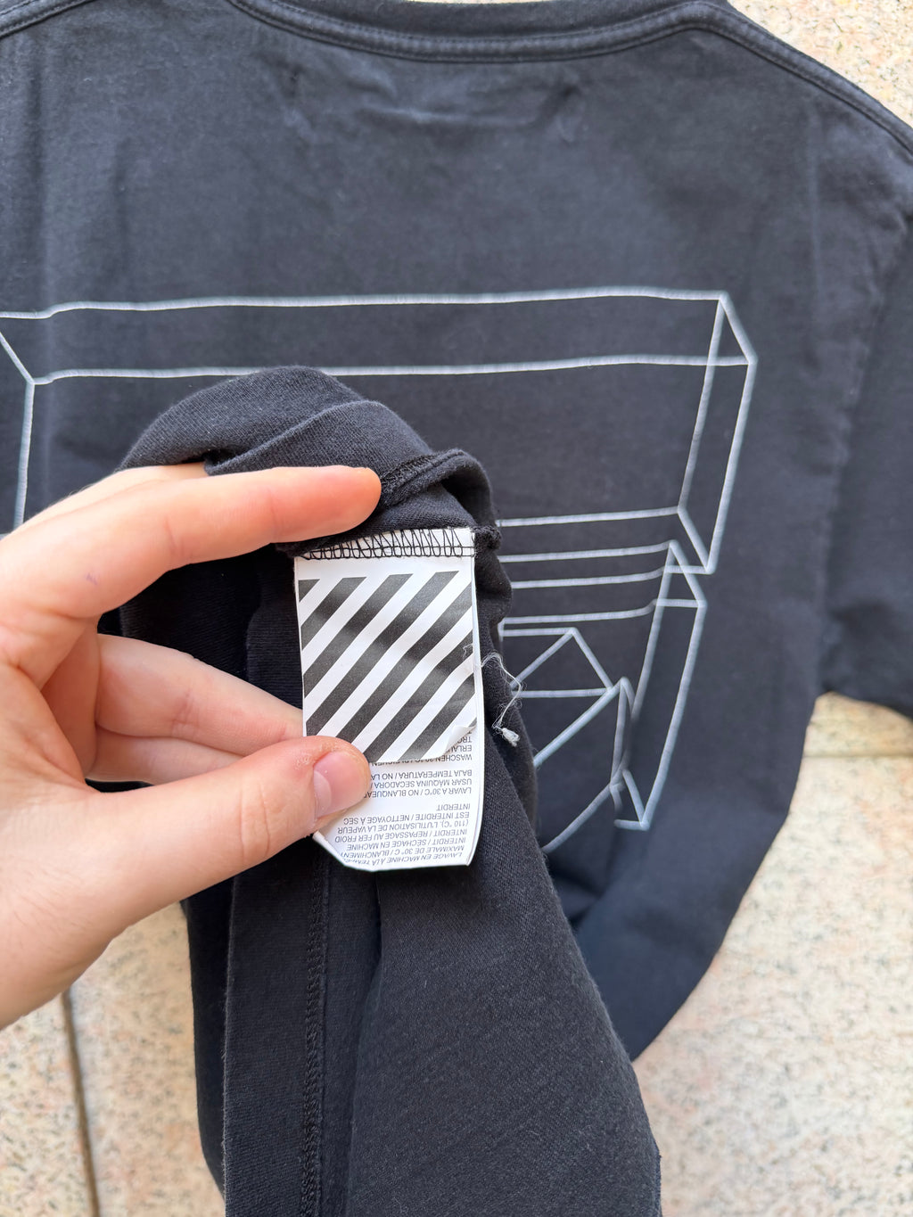 Off-White Black/White Tee - S (USED)