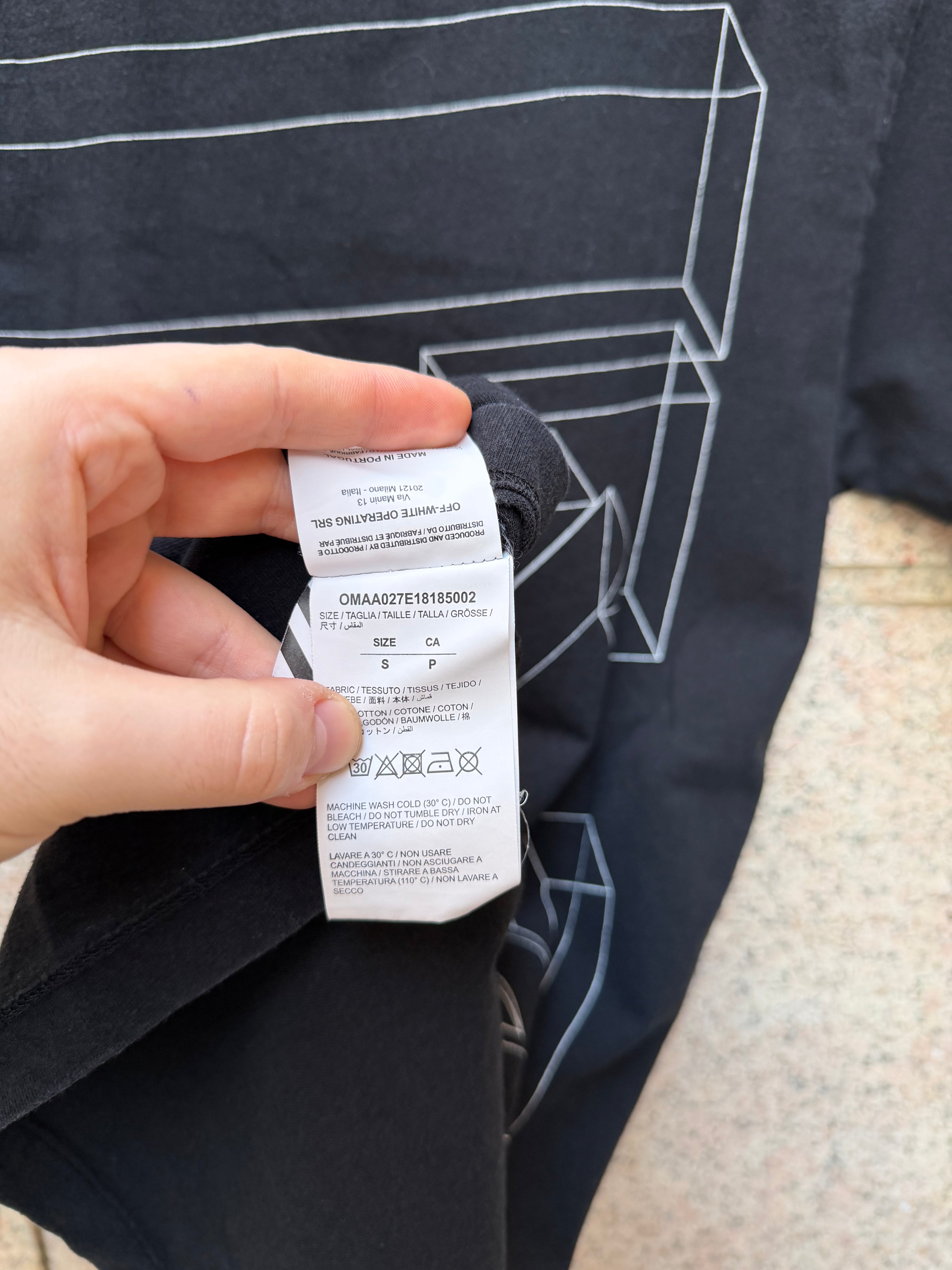 Off-White Black/White Tee - S (USED)
