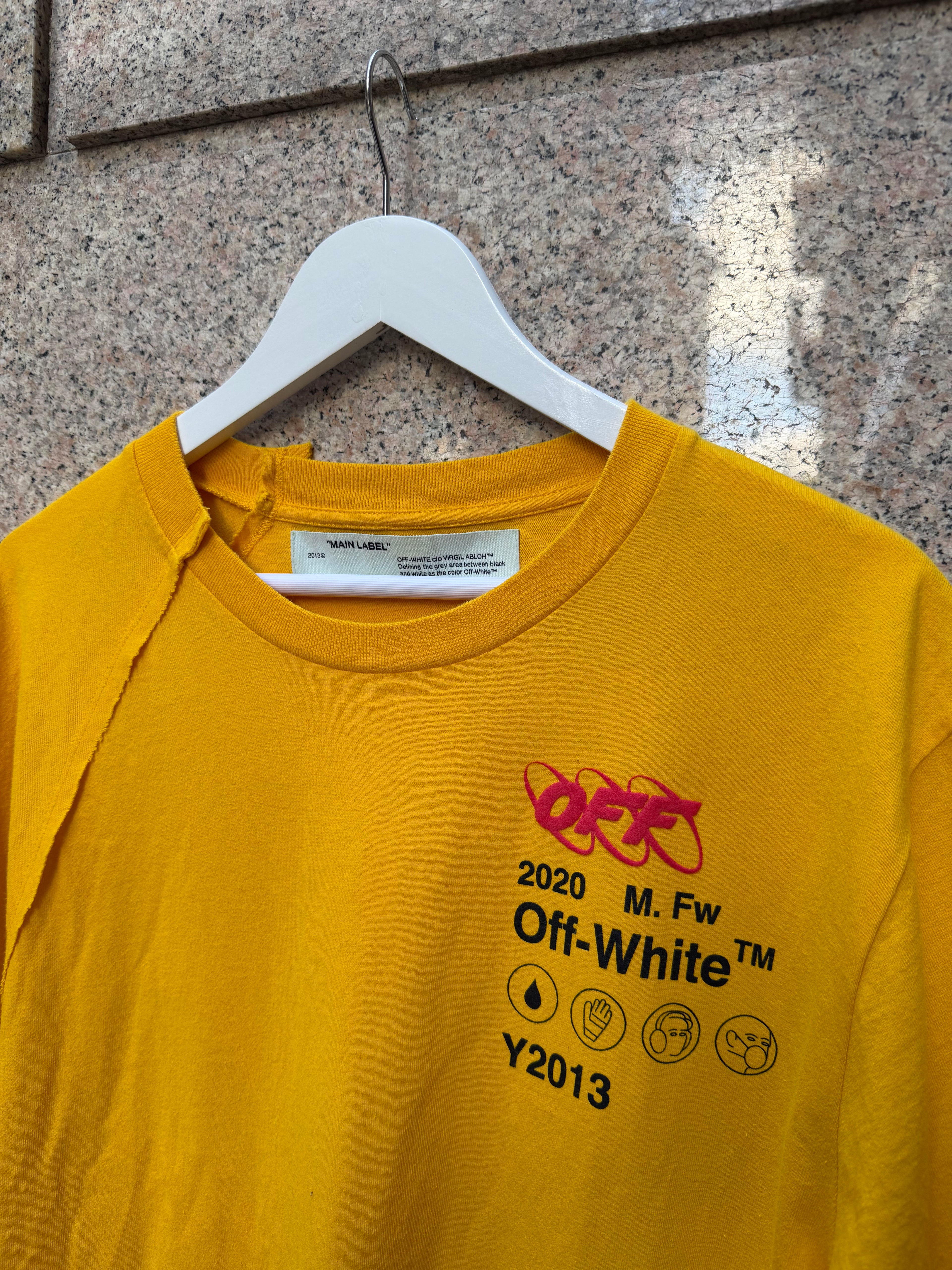 Off-White Industrial Recon Yellow Tee - L (USED)