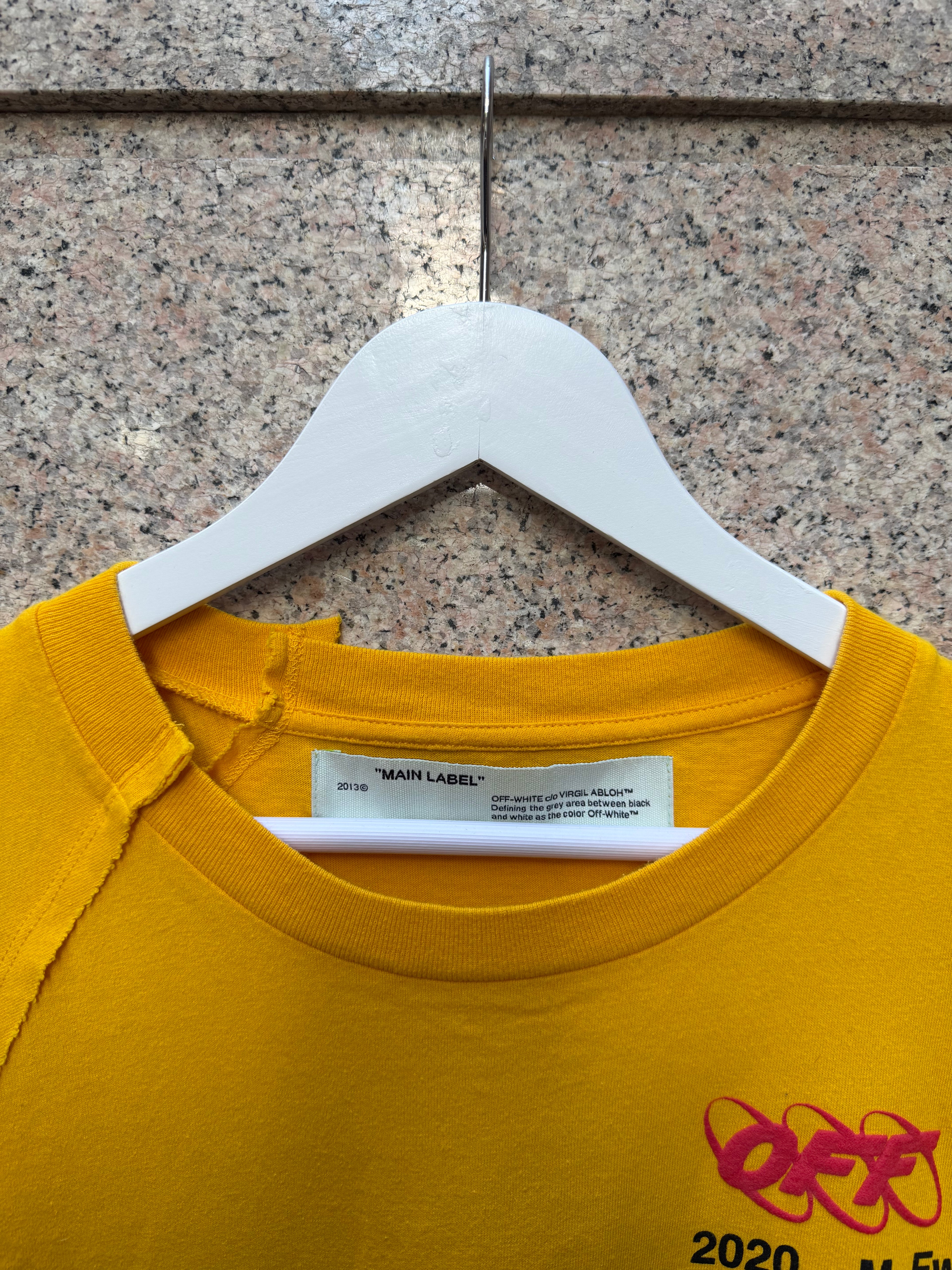 Off-White Industrial Recon Yellow Tee - L (USED)