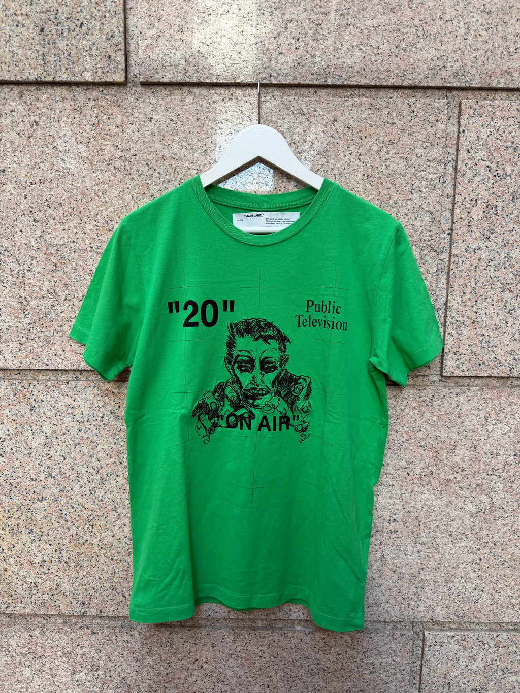 Off-White Public Television Green Tee - S (USED)