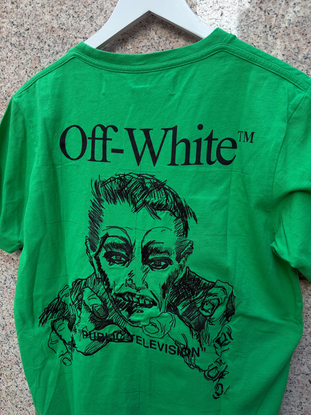 Off-White Public Television Green Tee - S (USED)