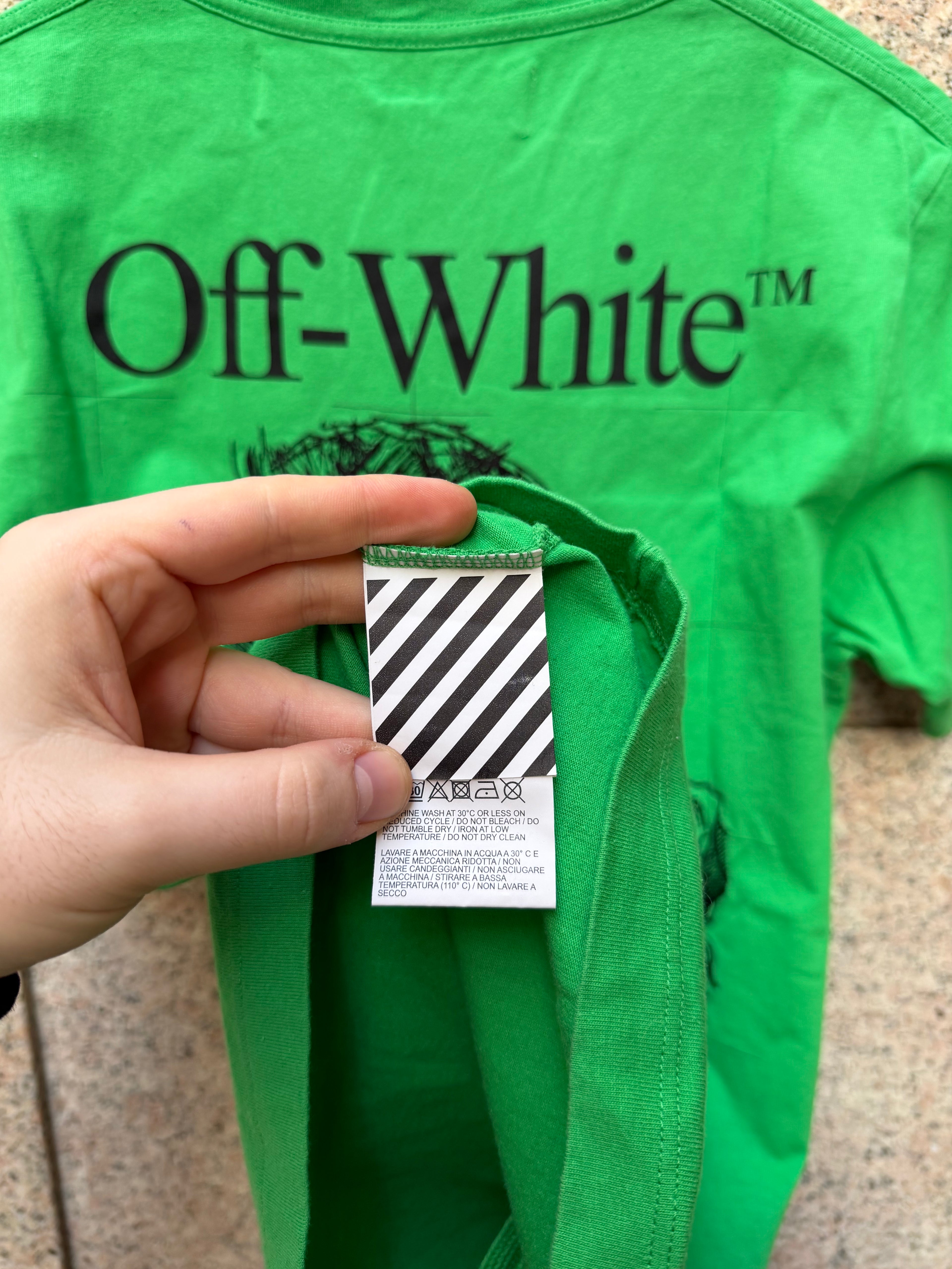 Off-White Public Television Green Tee - S (USED)