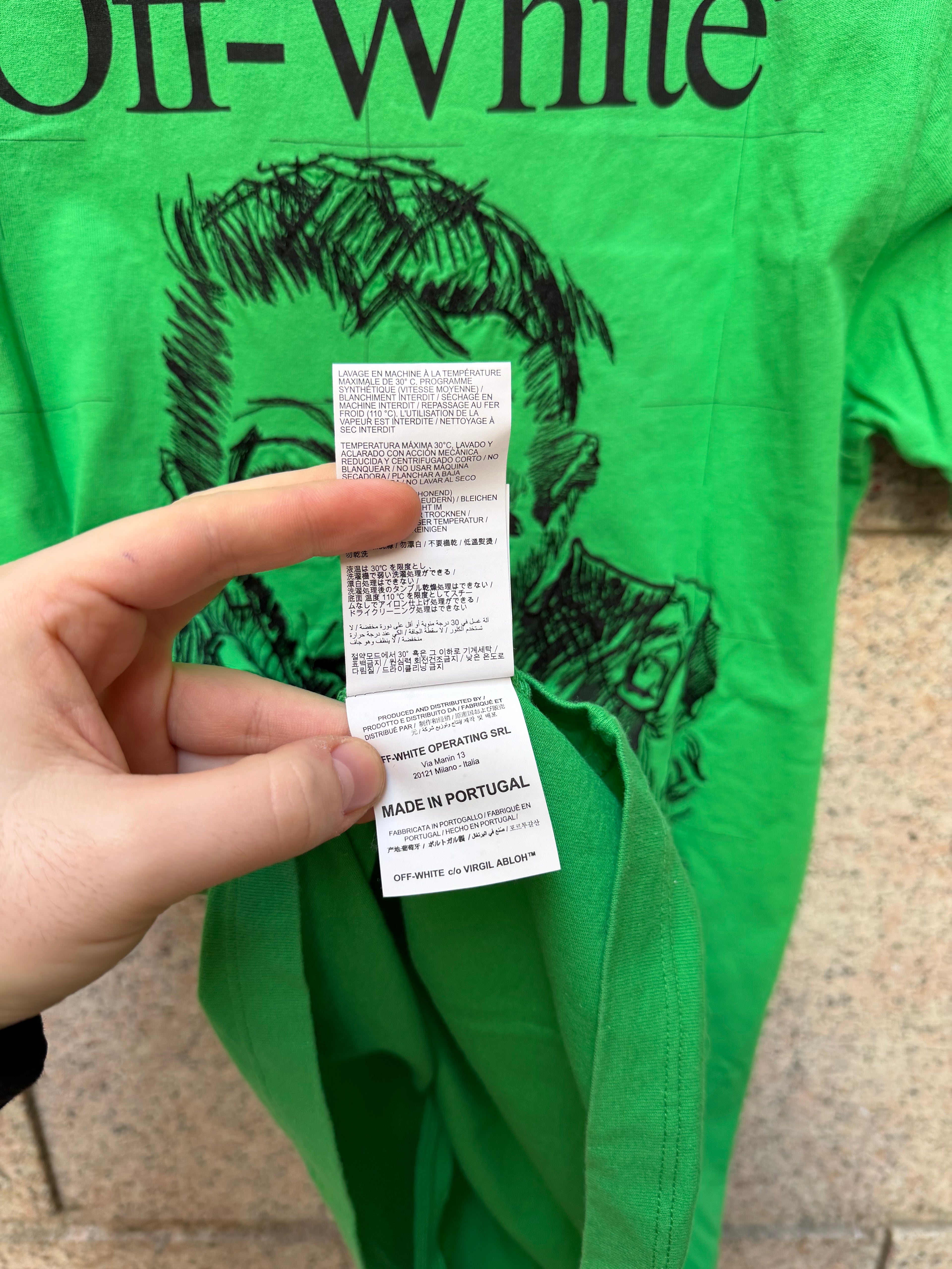Off-White Public Television Green Tee - S (USED)