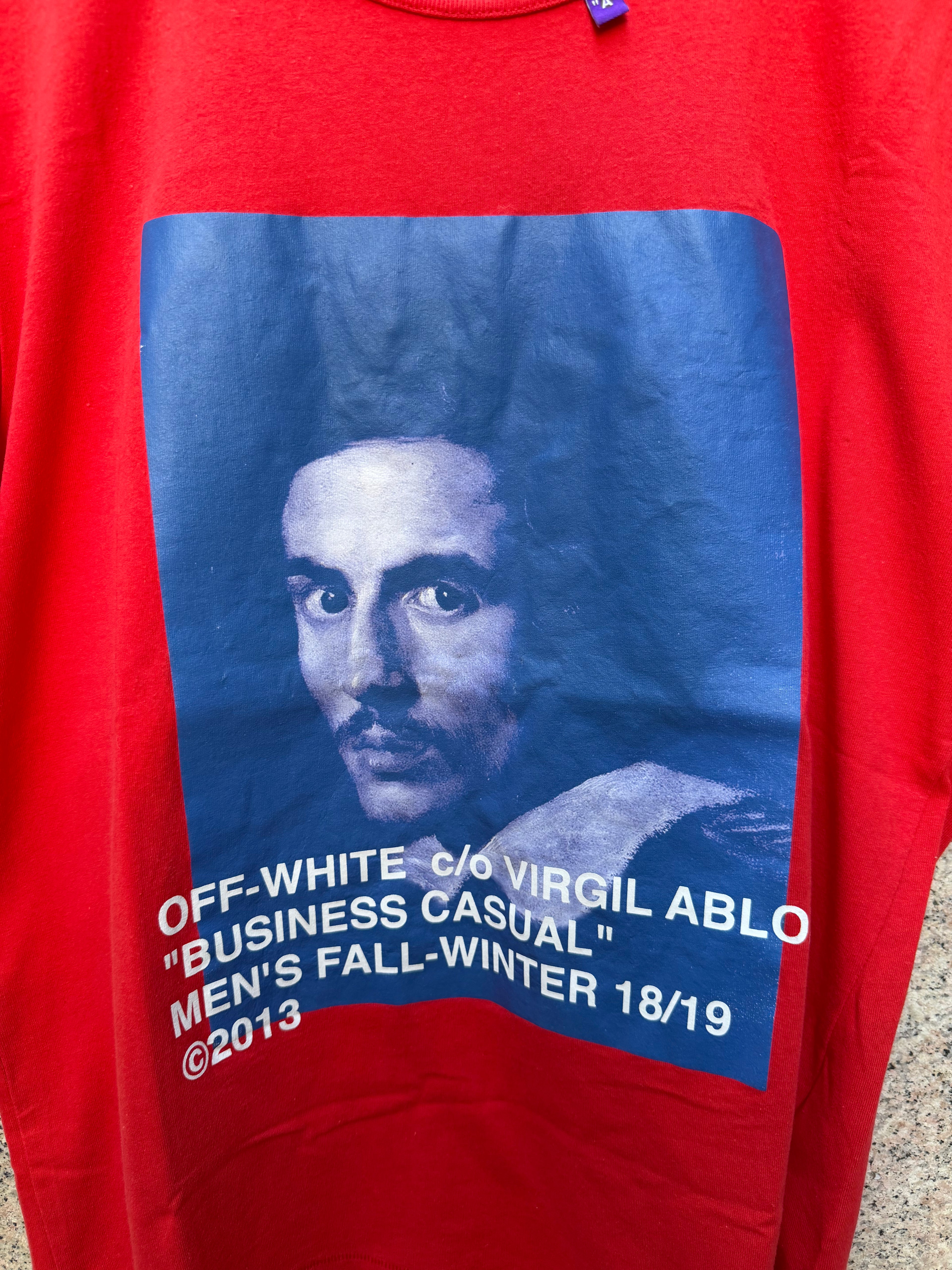 Off-White Bernini Spliced Red Tee - L (USED)
