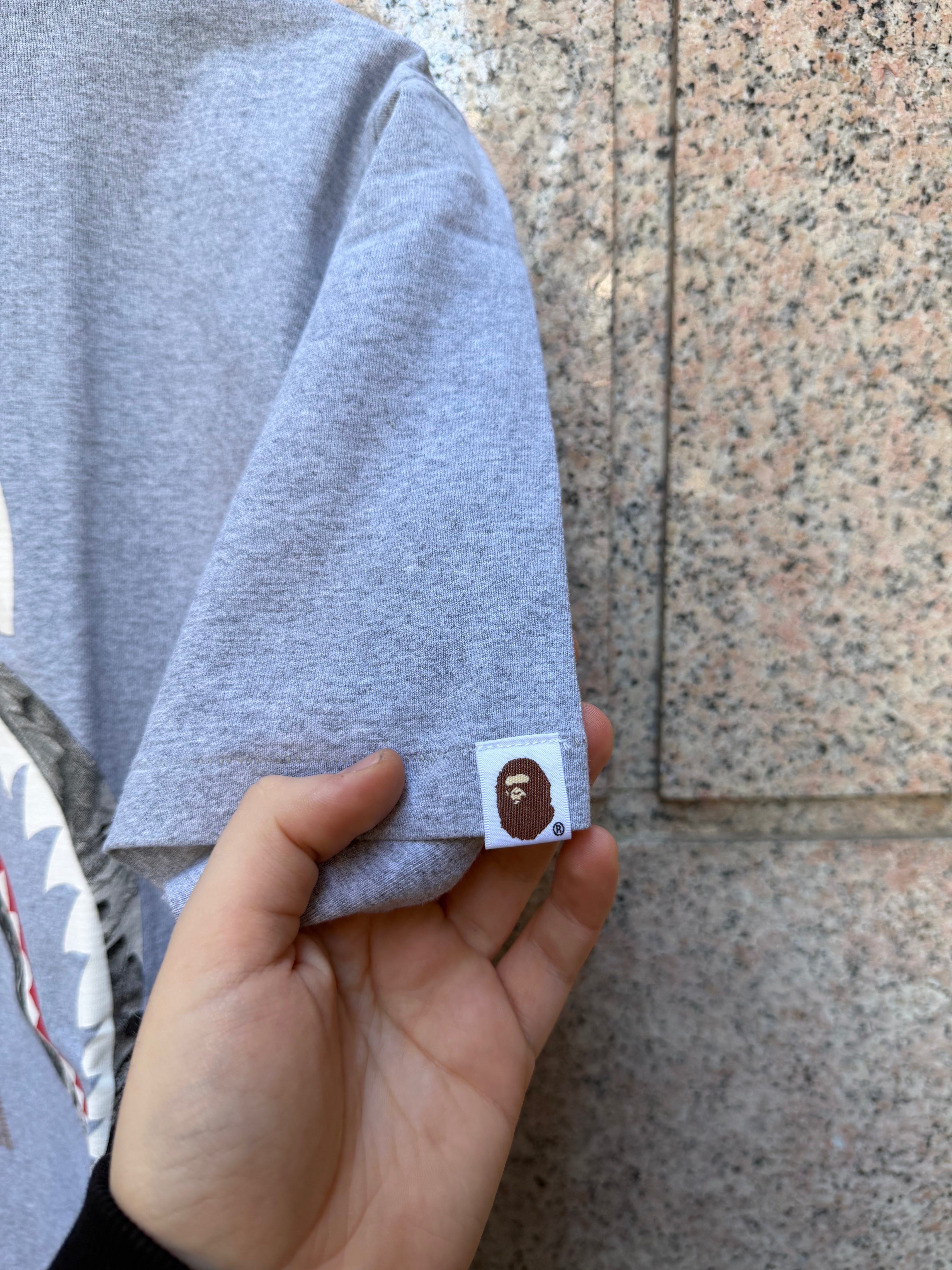 A Bathing Ape Bape Tee Shark Grey - XL (USED)