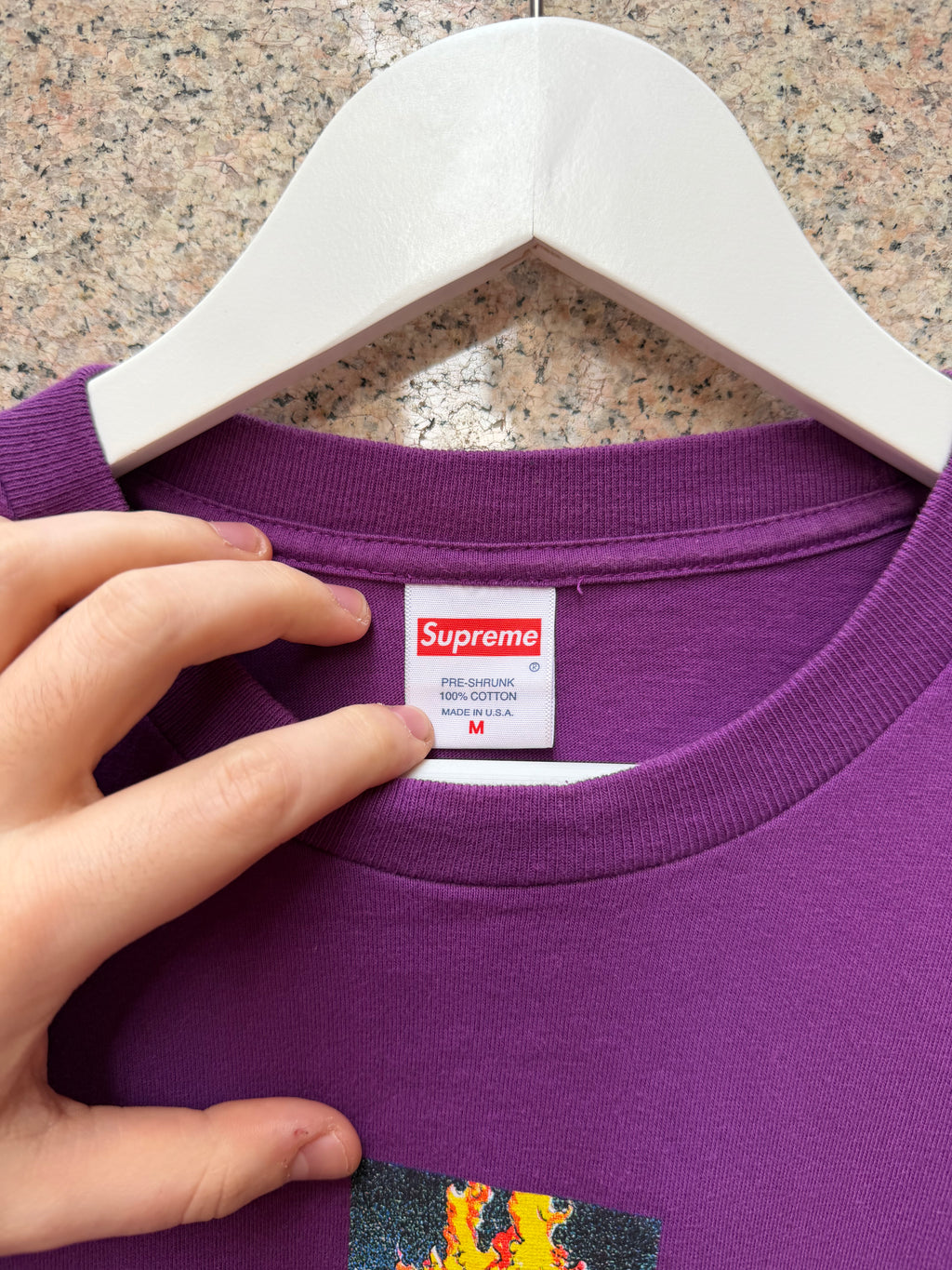 Supreme Marvel Ghost Rider Tee Purple - M (USED)