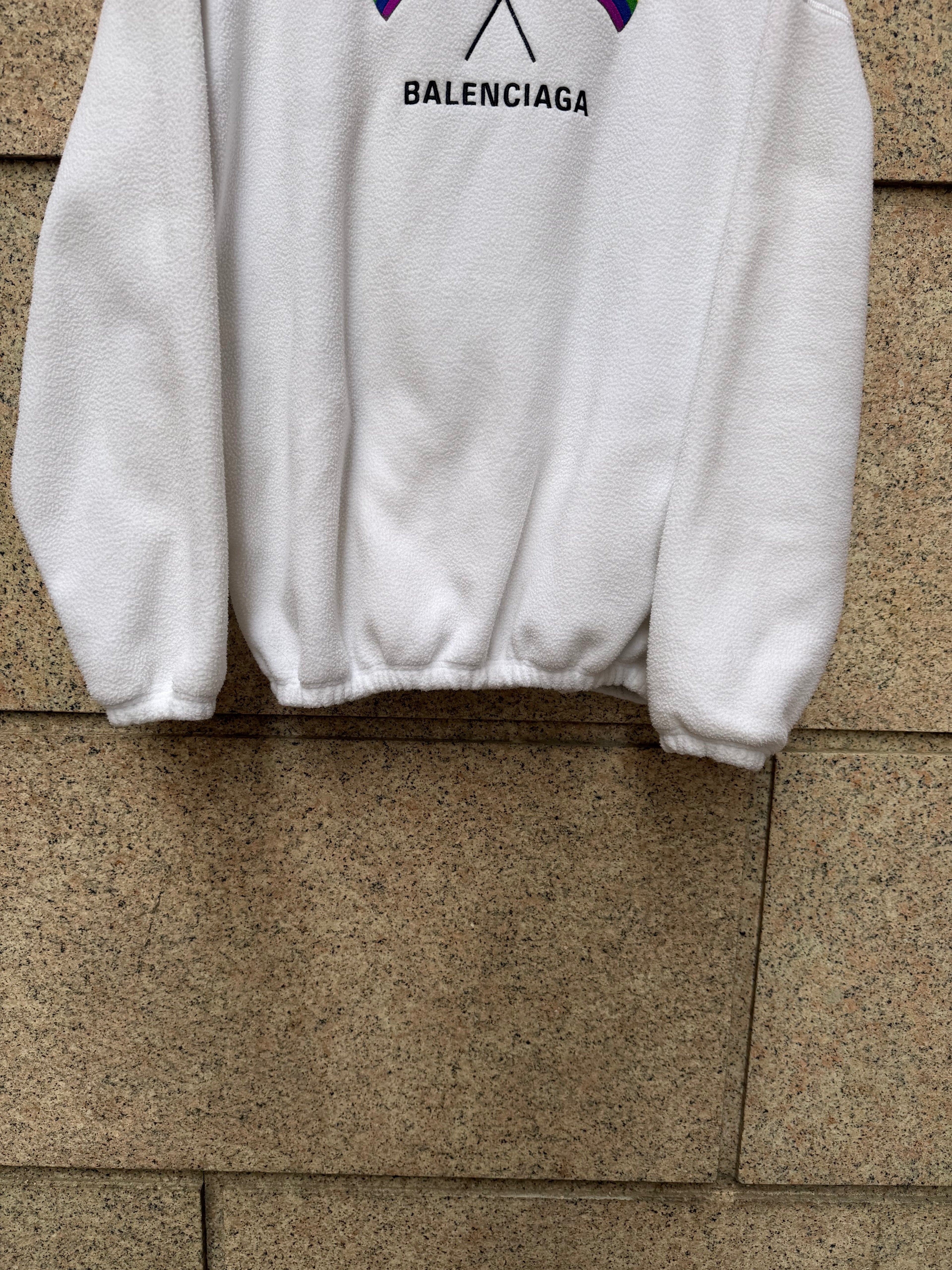 Balenciaga Fleece Pile Rainbow Flag - XS (USED)