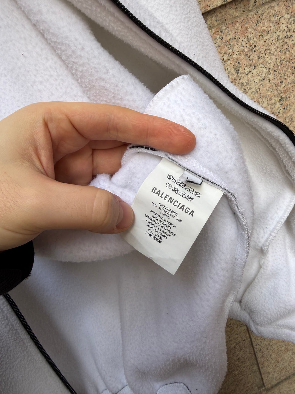 Balenciaga Fleece Pile Rainbow Flag - XS (USED)