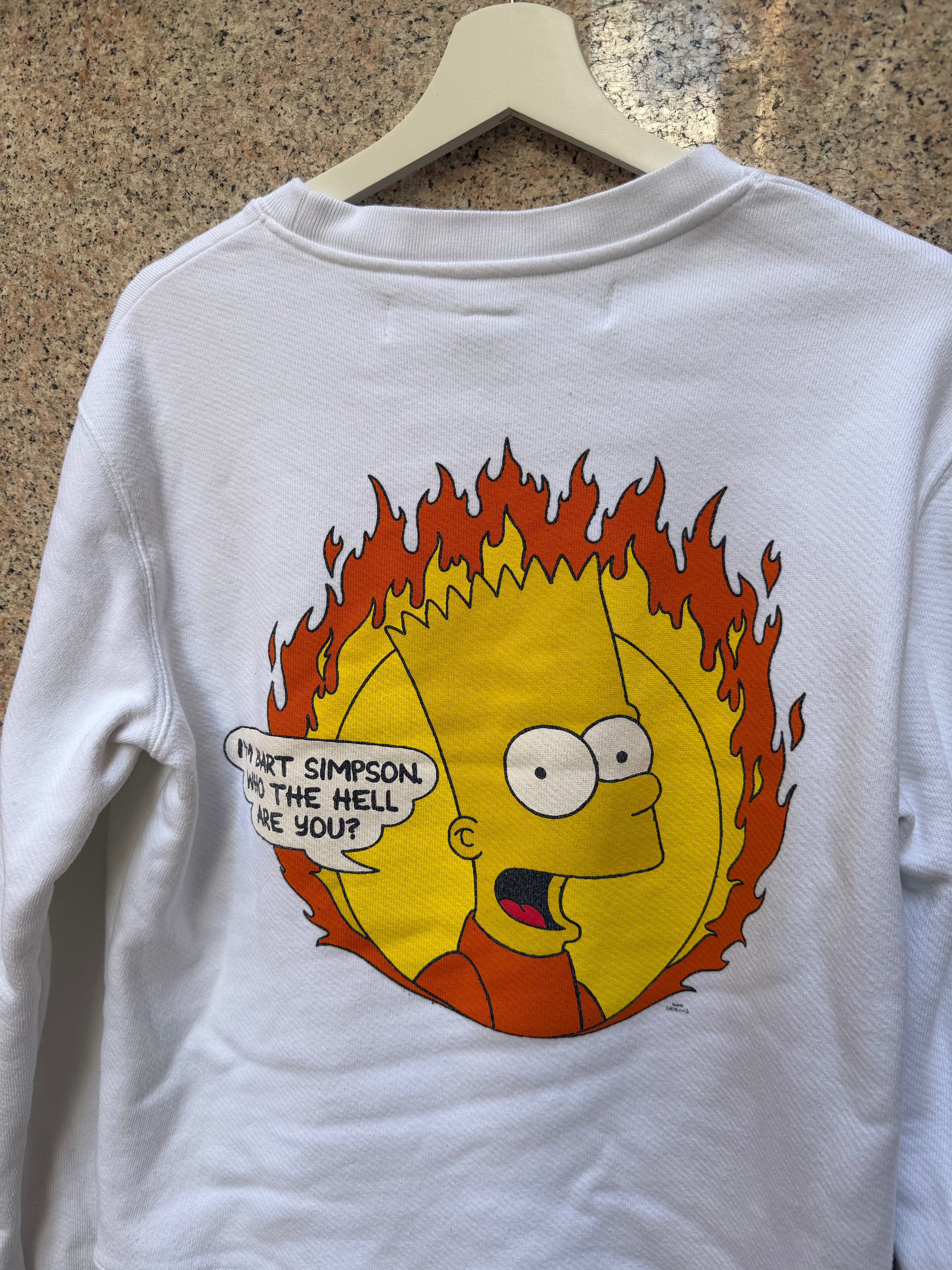 Off-White Bart Simpson Crewneck White  - M (USED)